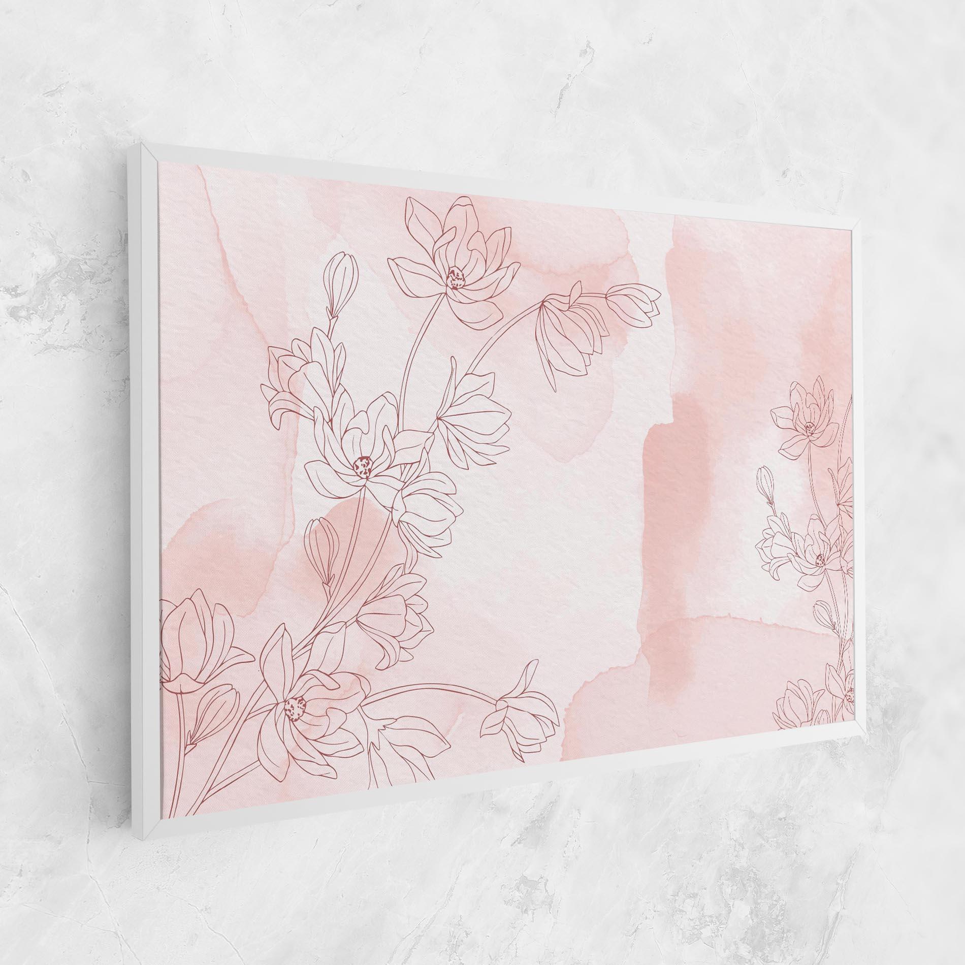 Vászonkép Pink Flower Line mockup 1