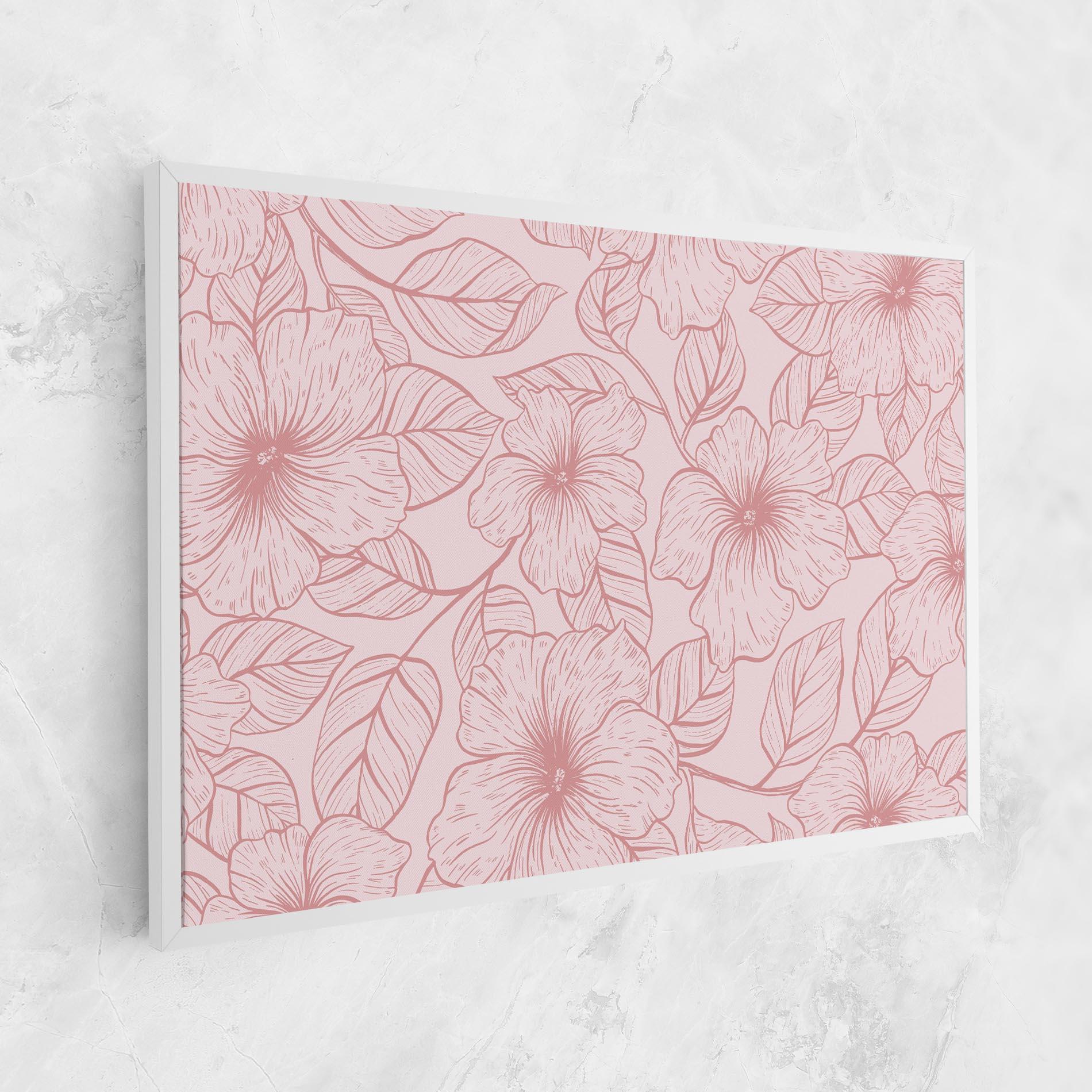 Vászonkép Pink Line Flower mockup 1