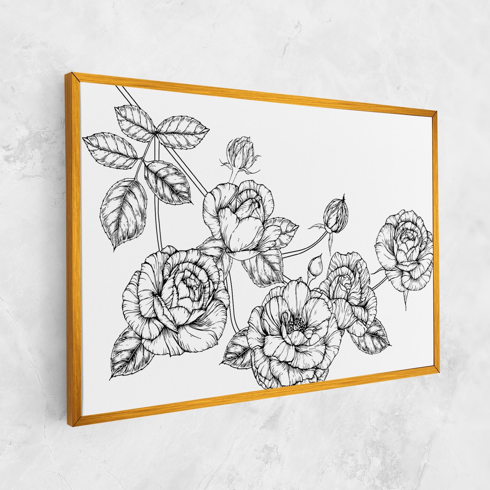 Vászonkép Big Roses Line mockup 1