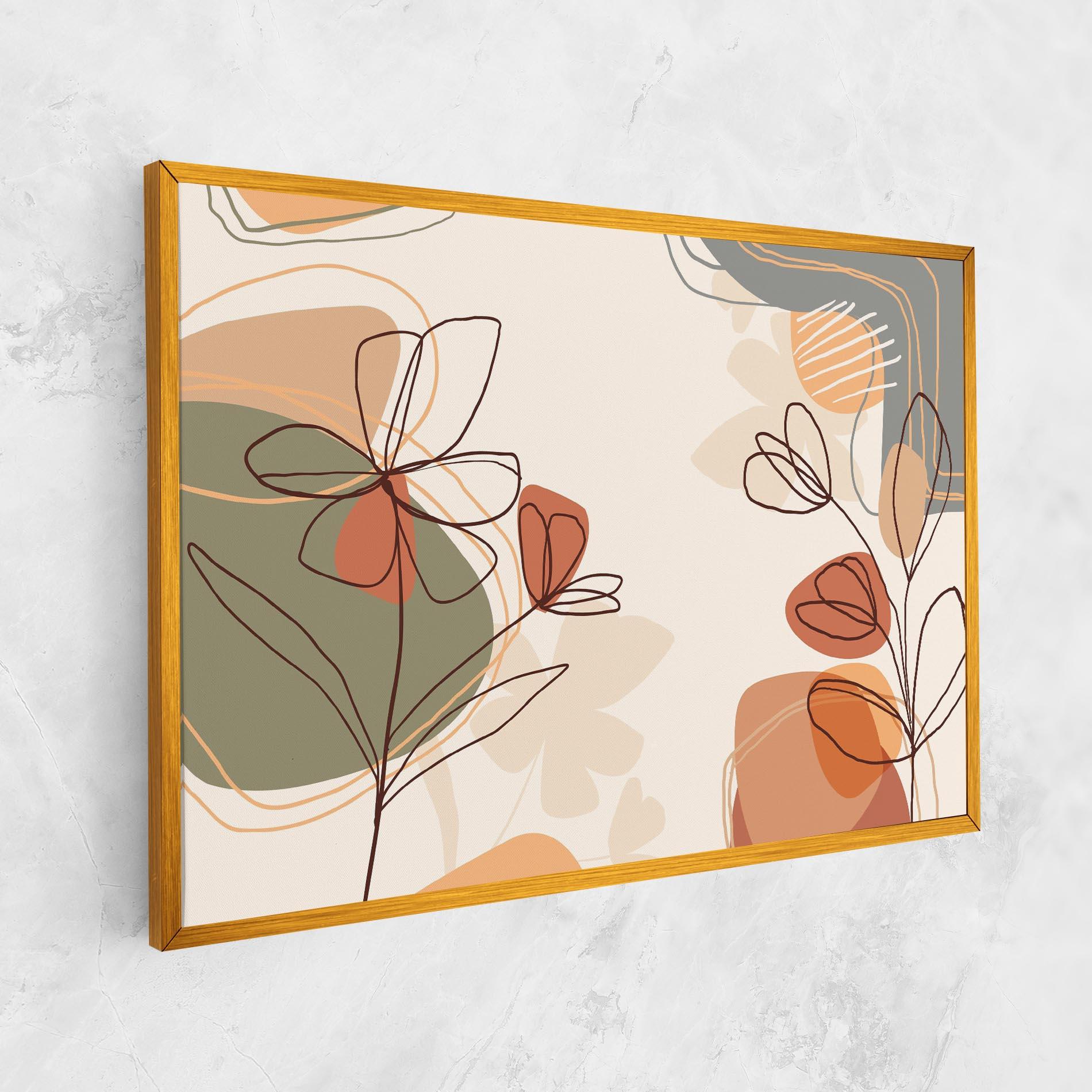 Vászonkép Brown Line Plants mockup 1