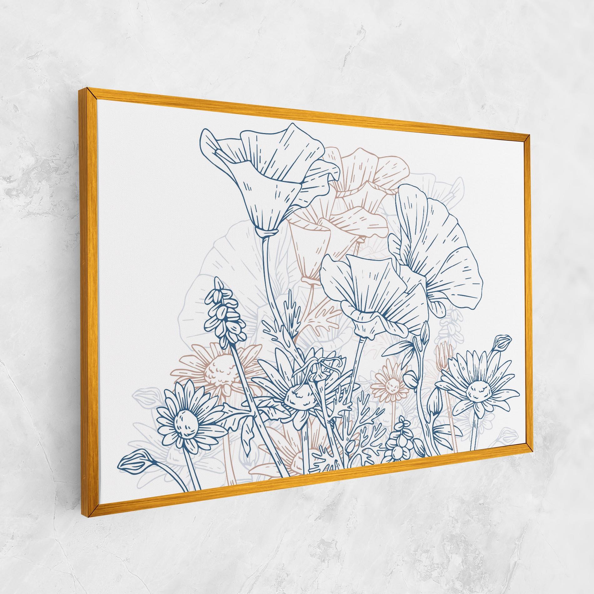 Vászonkép Cream Blue Line mockup 1