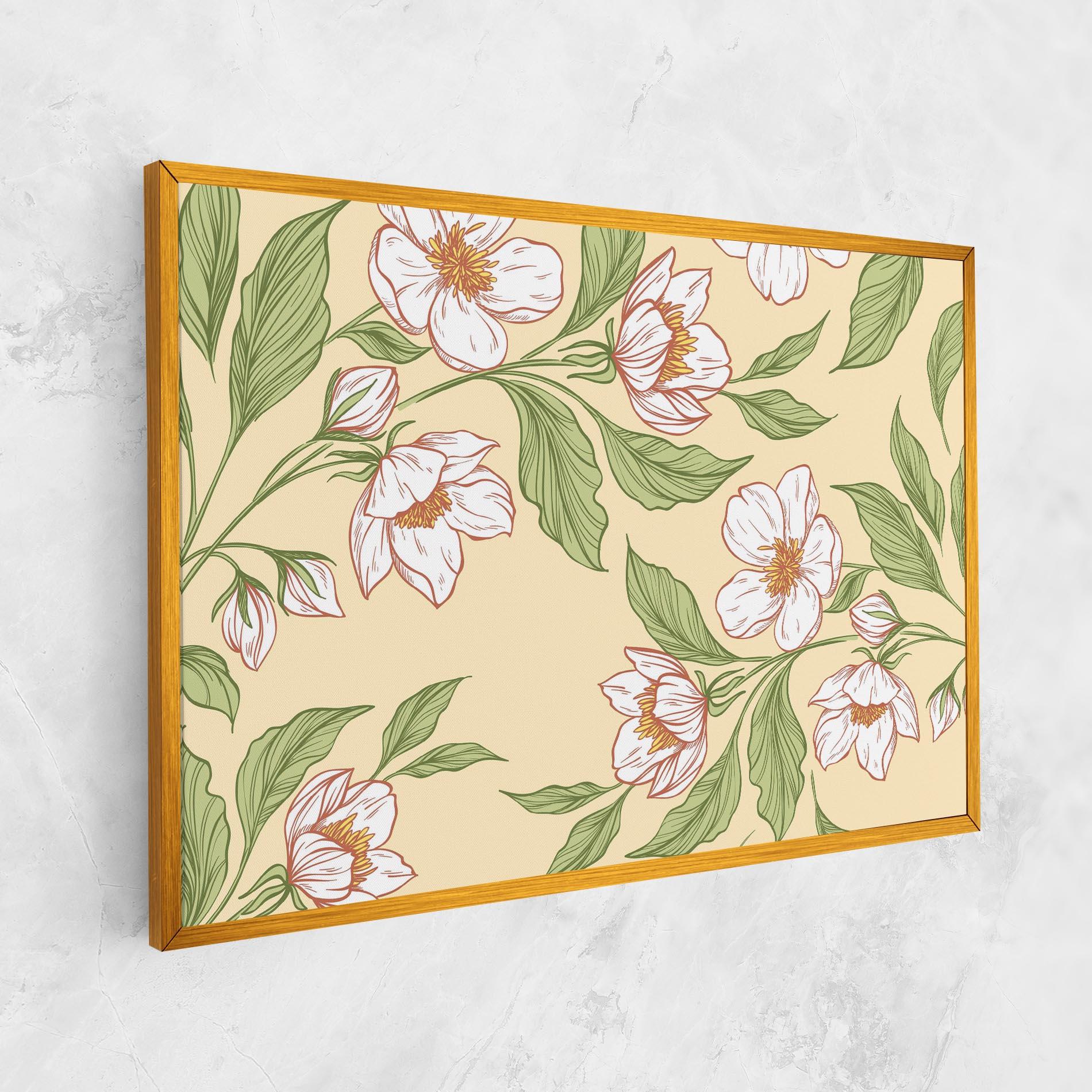 Vászonkép Cream Flower White mockup 1