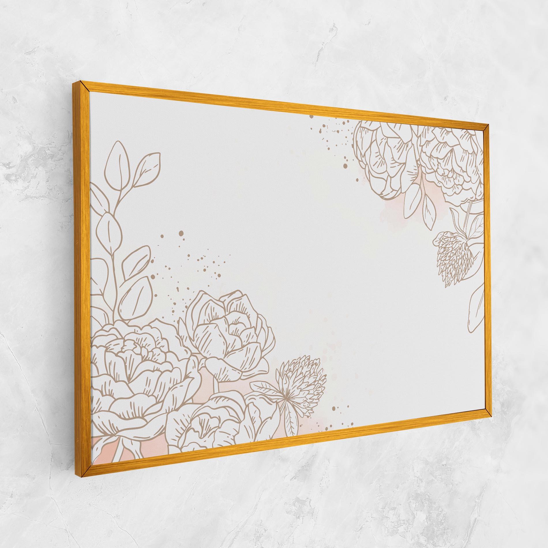 Vászonkép Cream Line Flower mockup 1