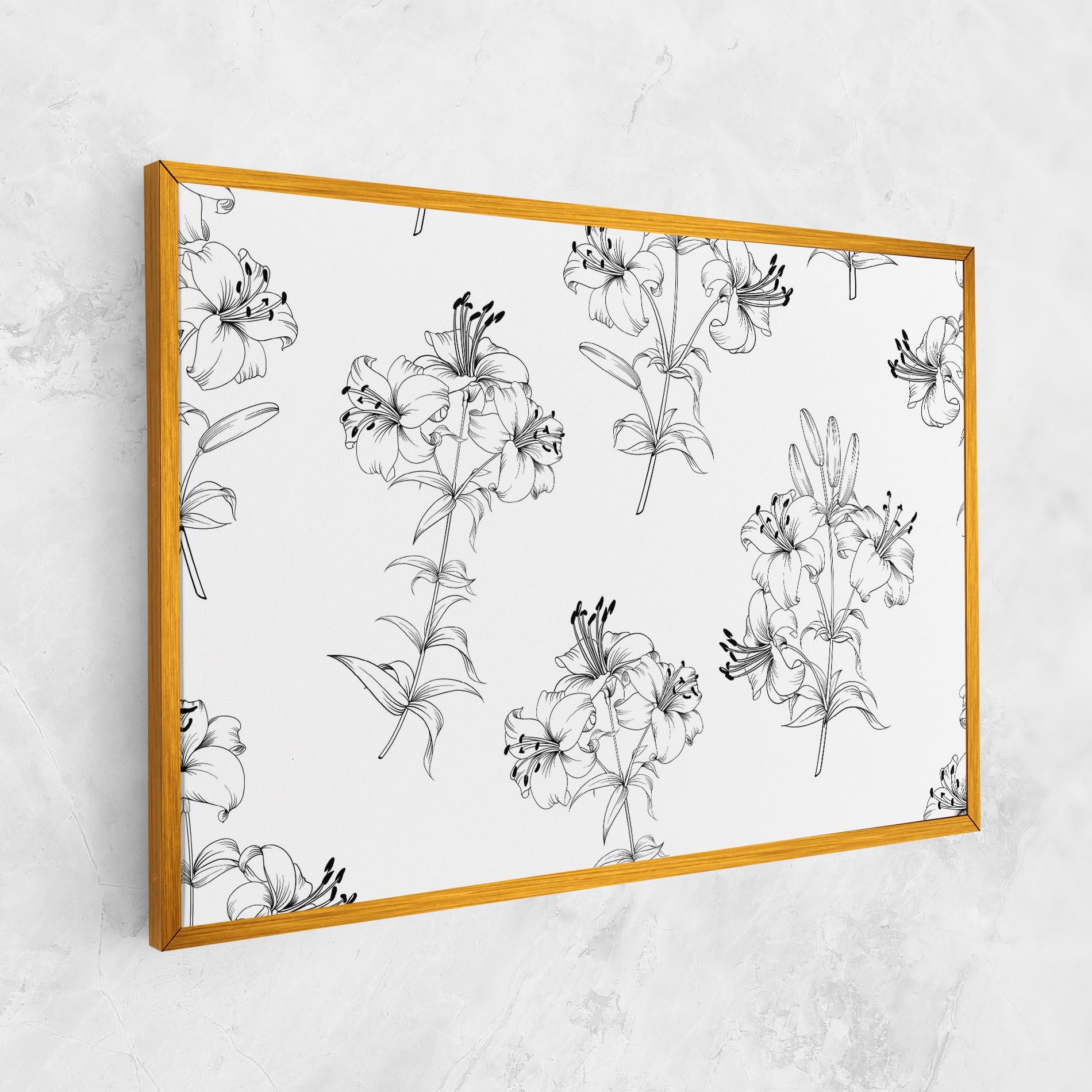 Vászonkép Flower Pattern mockup 1