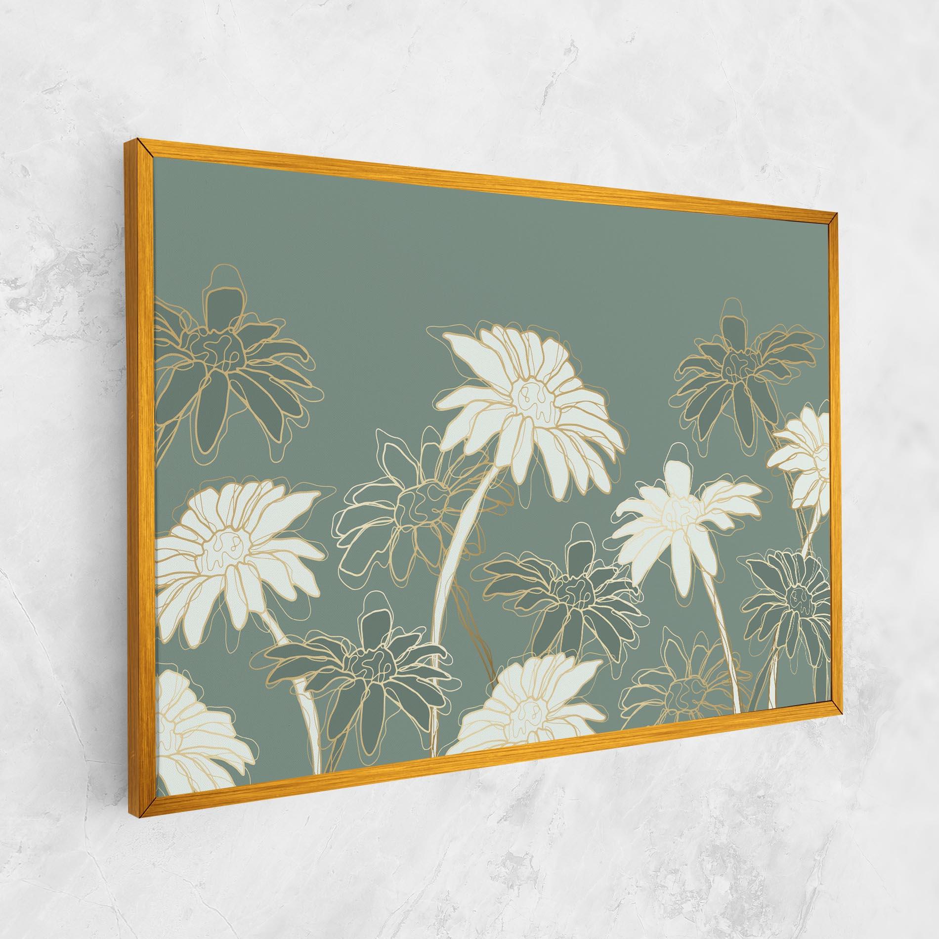 Vászonkép Gold Green Line mockup 1