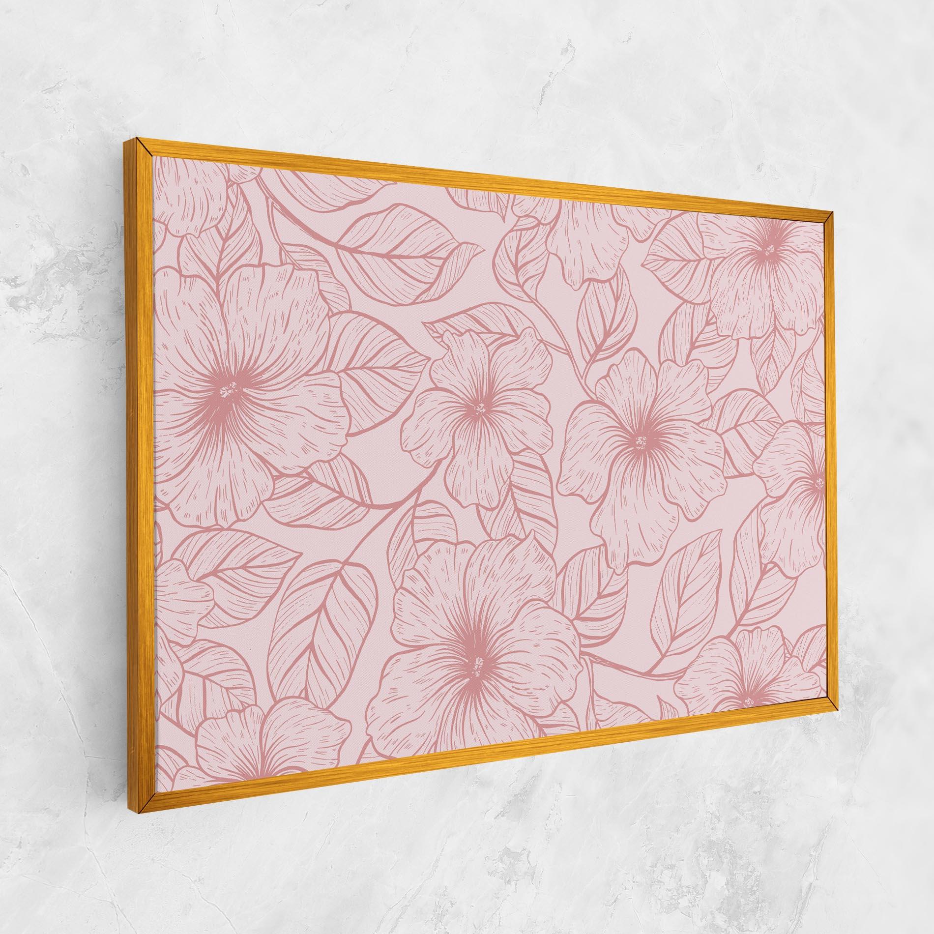Vászonkép Pink Line Flower mockup 1