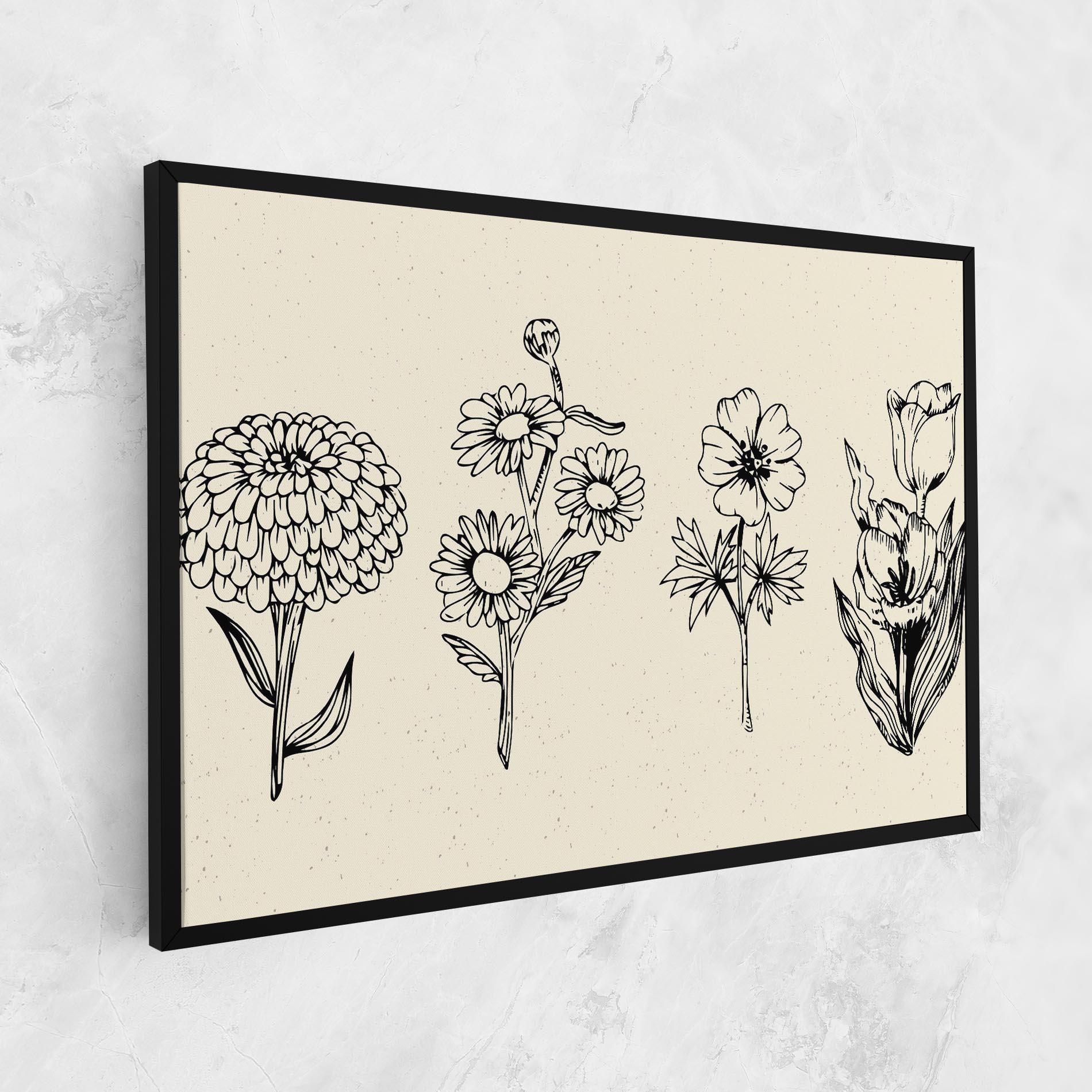 Vászonkép Black Line Cream mockup 1