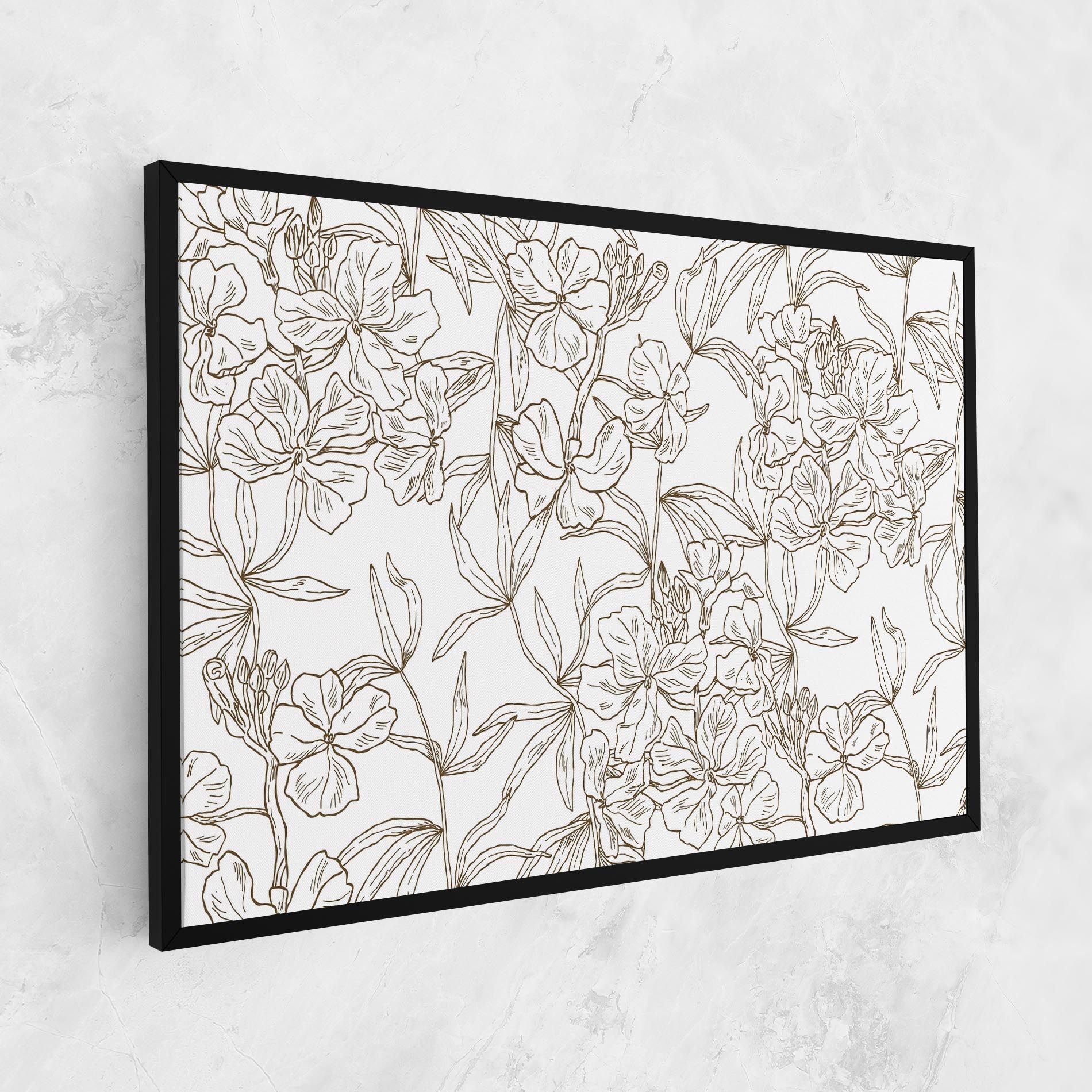 Flower Brown Line mockup 1