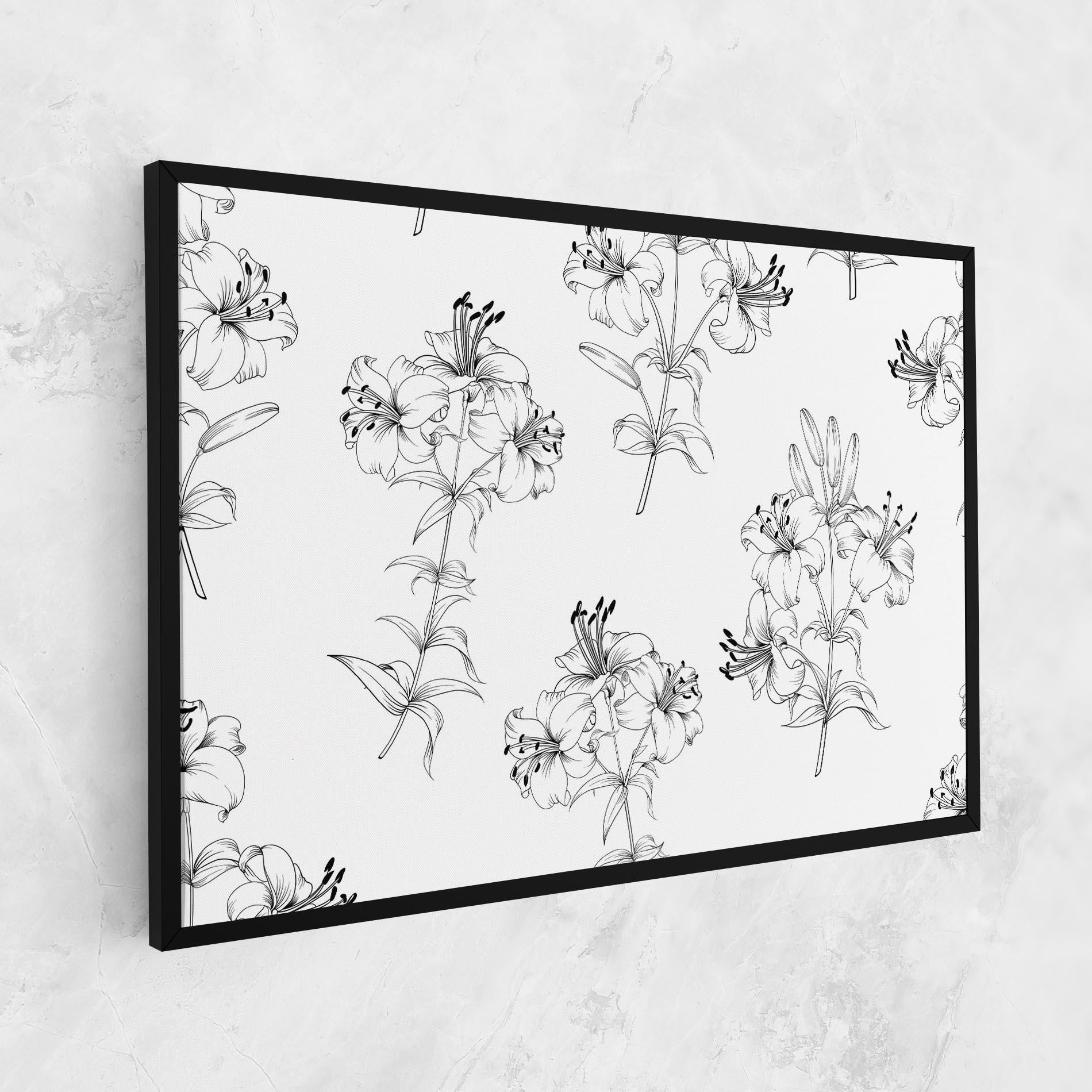 Vászonkép Flower Pattern mockup 1
