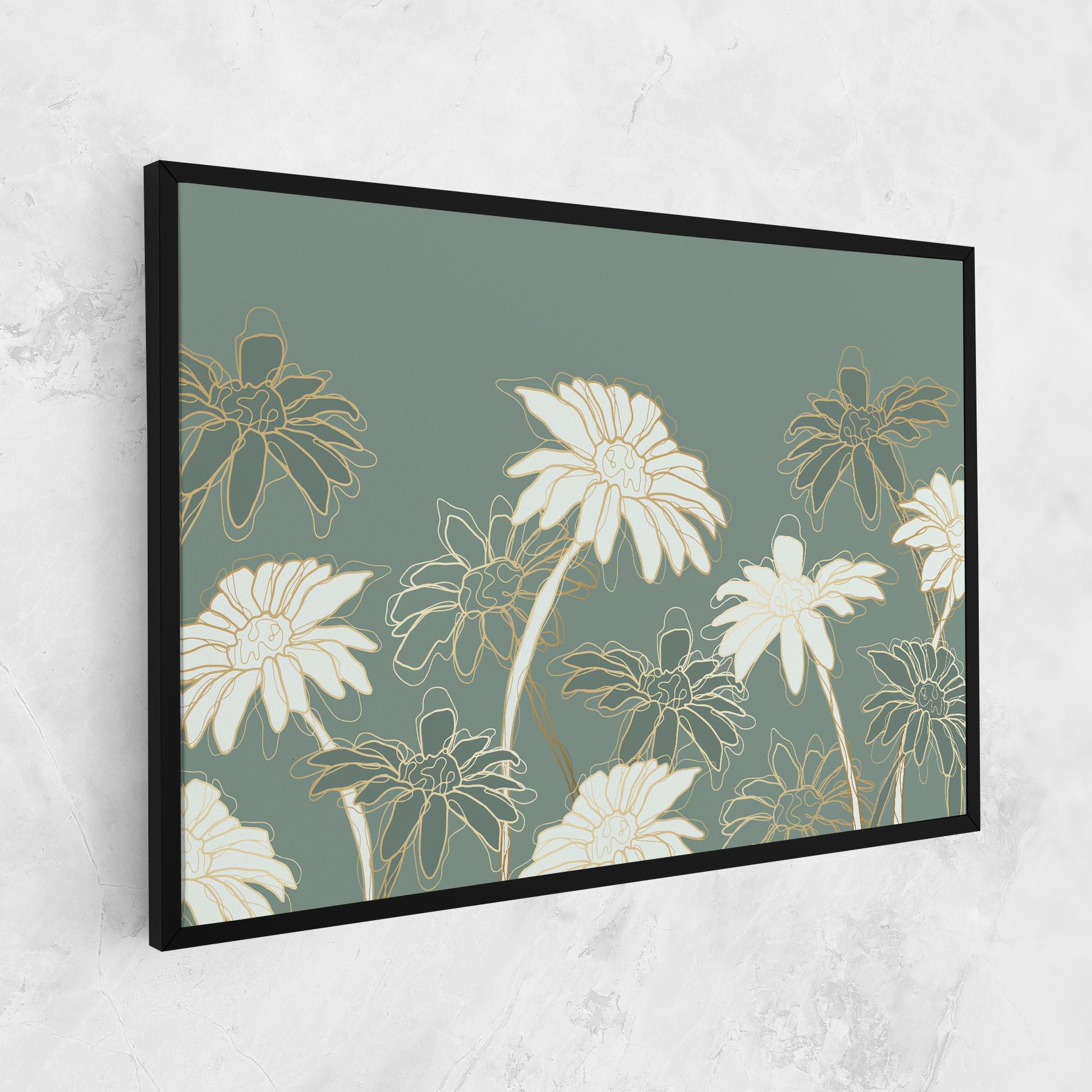 Vászonkép Gold Green Line mockup 1