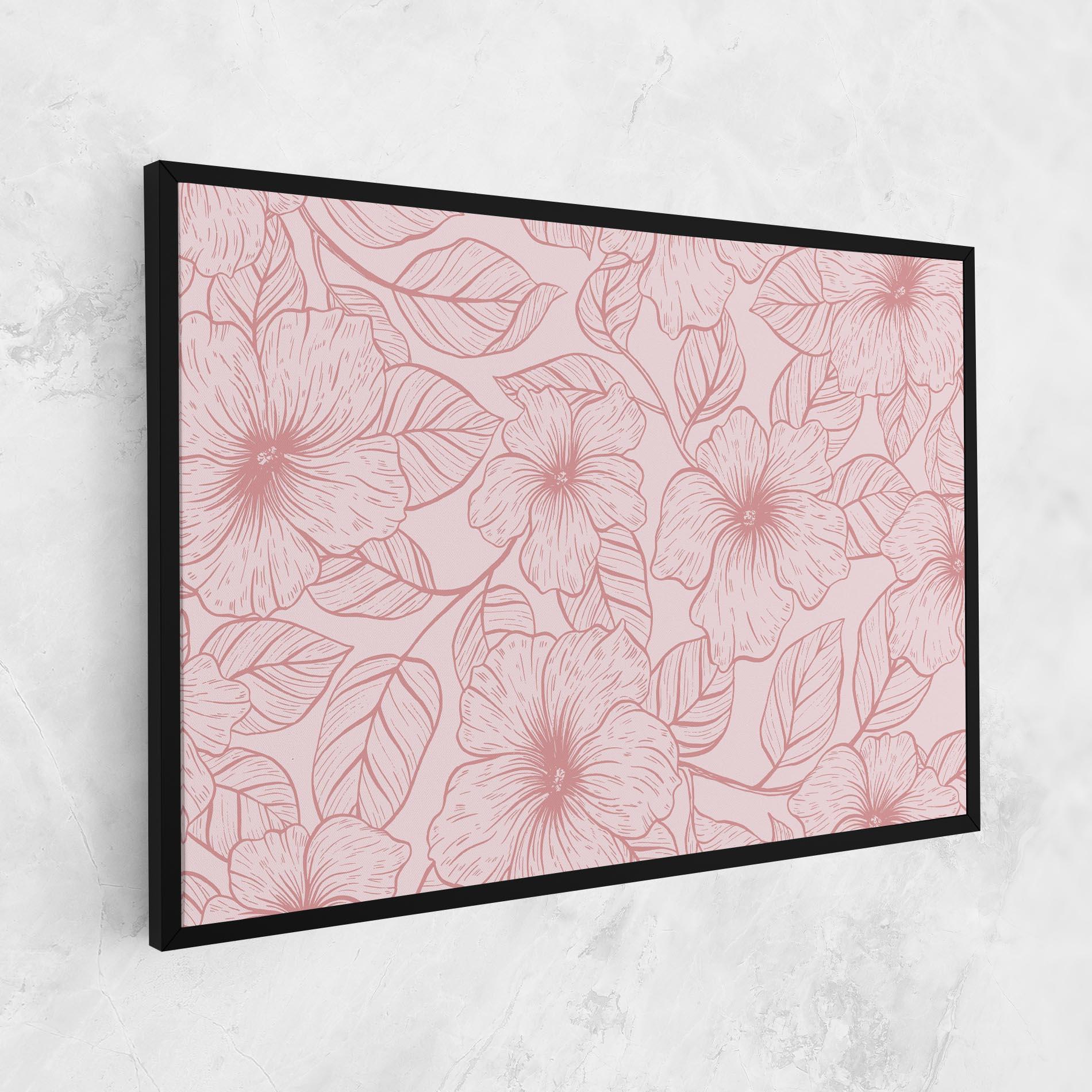 Vászonkép Pink Line Flower mockup 1