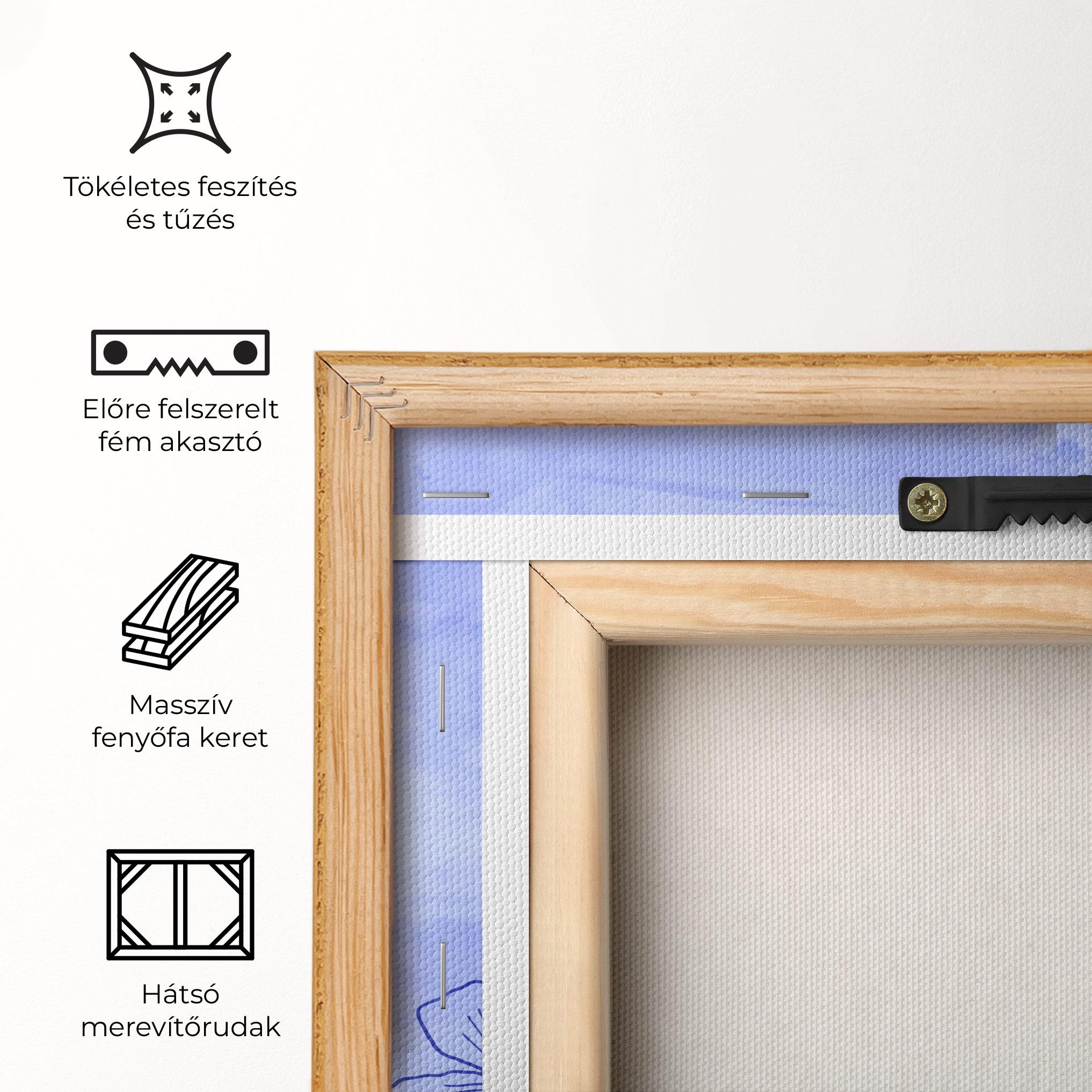 Vászonkép Blue Line Plant mockup 5