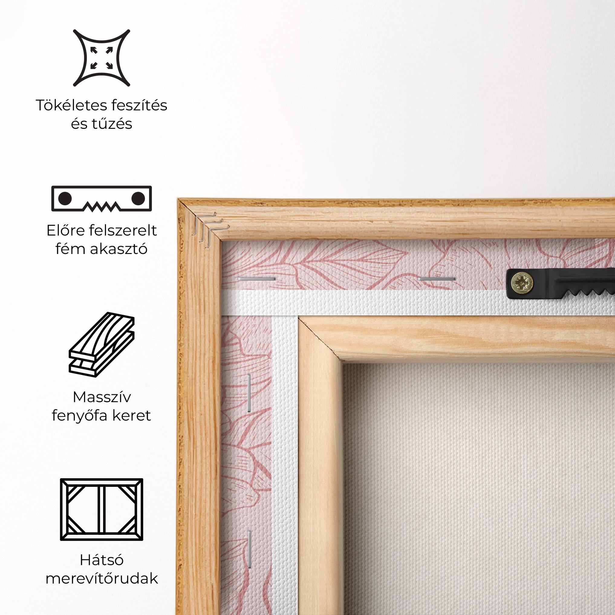 Vászonkép Pink Line Flower mockup 5