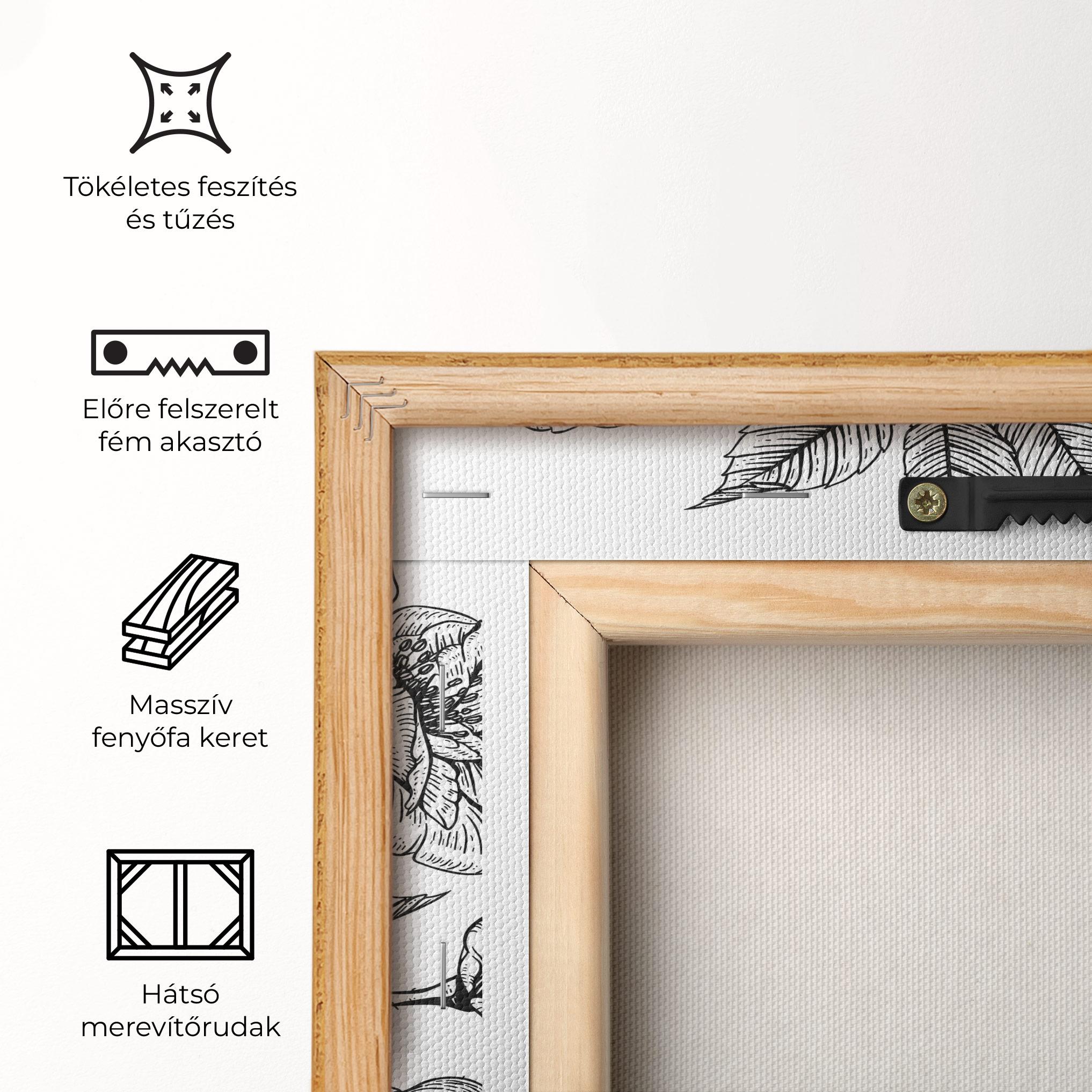 Vászonkép Rose Black Line mockup 5