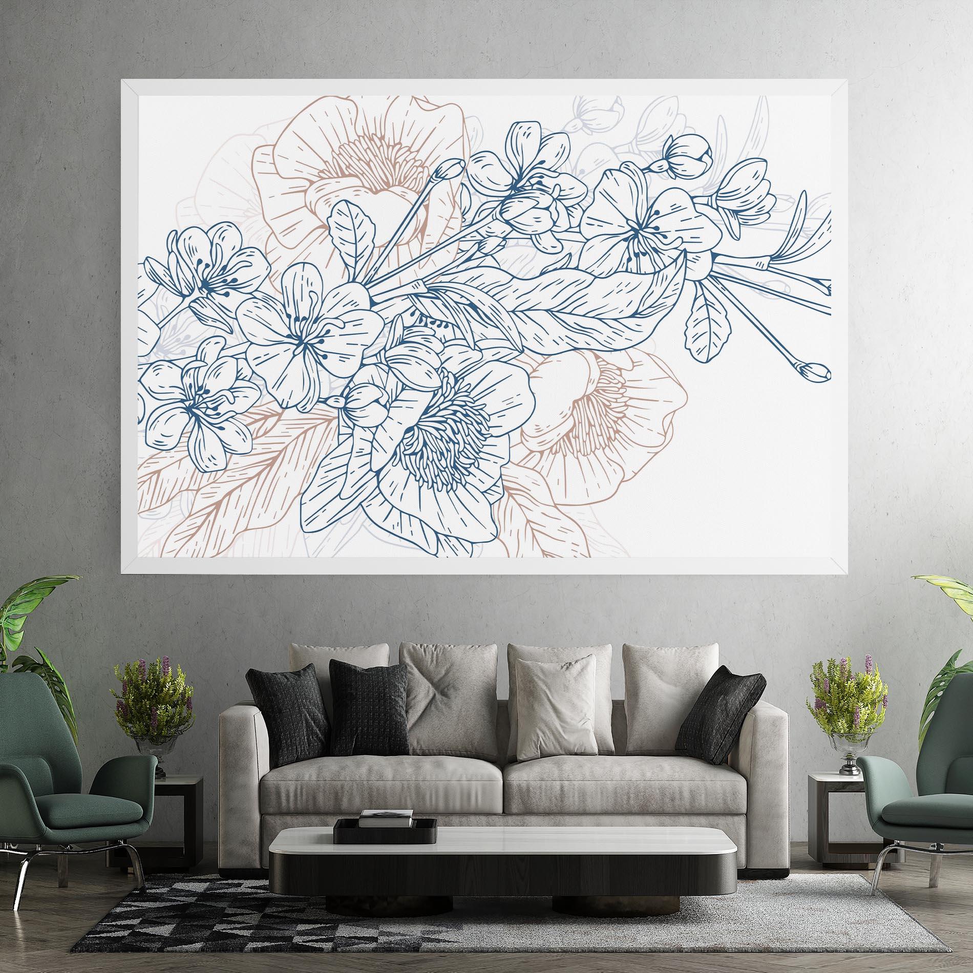 Vászonkép Blue Cream Line mockup 7