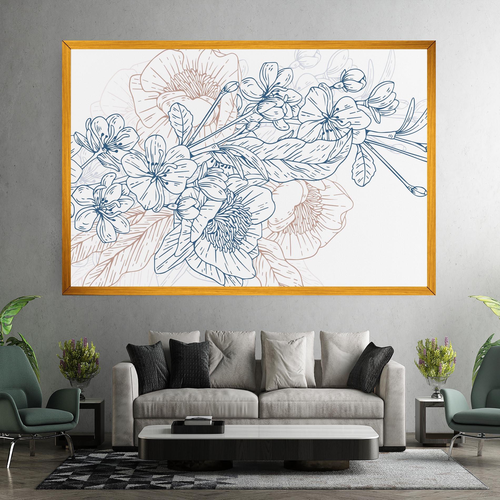 Vászonkép Blue Cream Line mockup 7