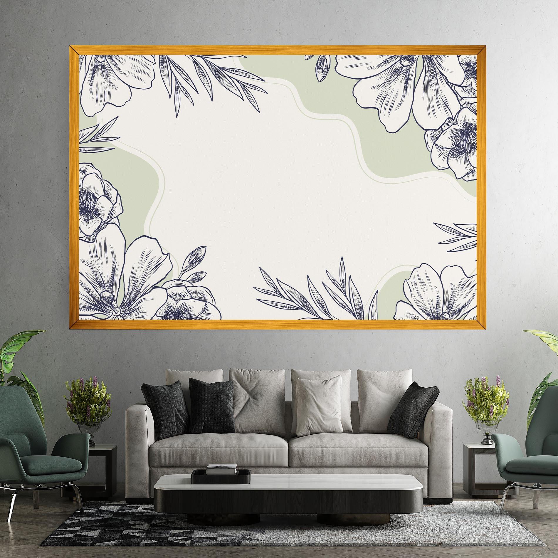 Vászonkép Blue Line Green mockup 7