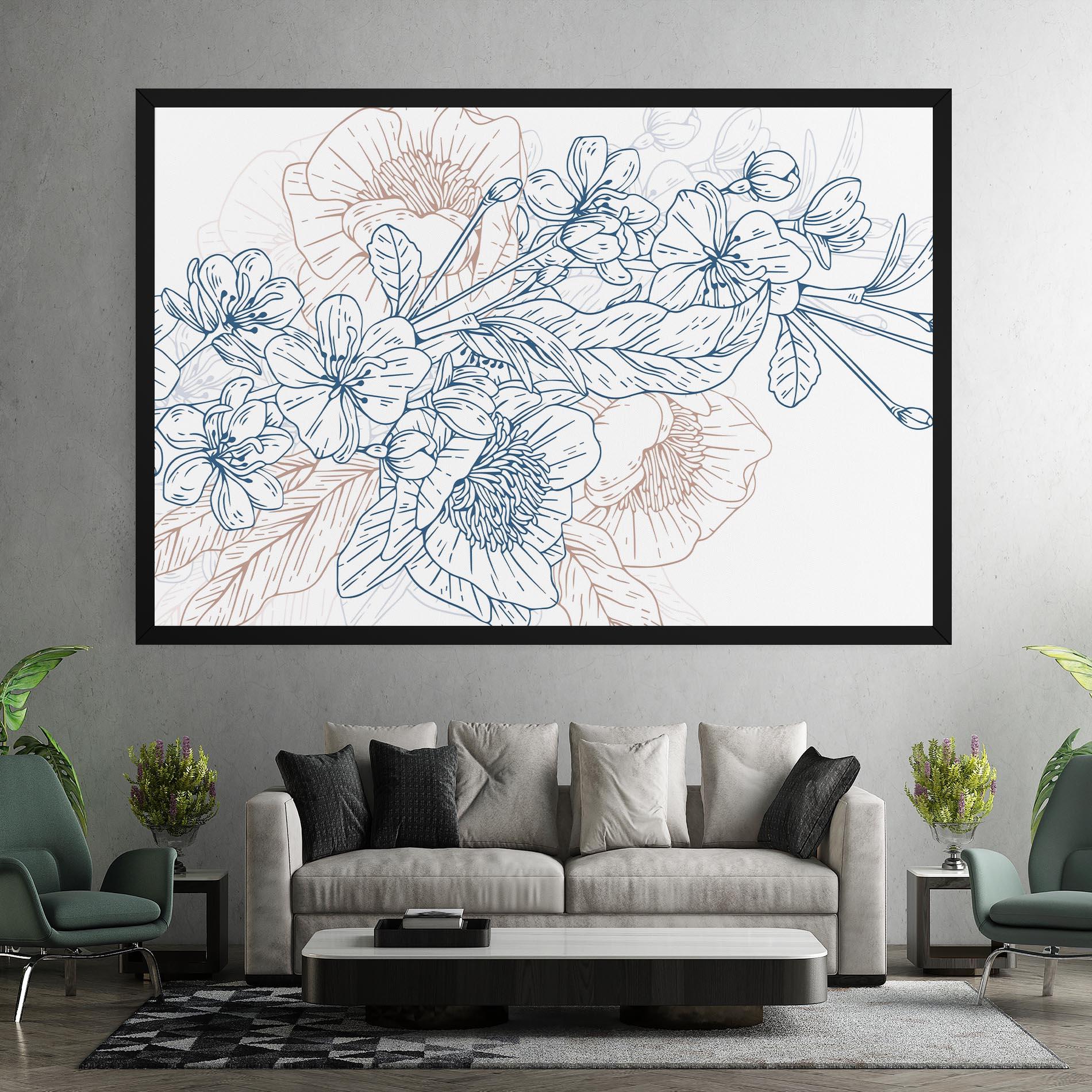 Vászonkép Blue Cream Line mockup 7