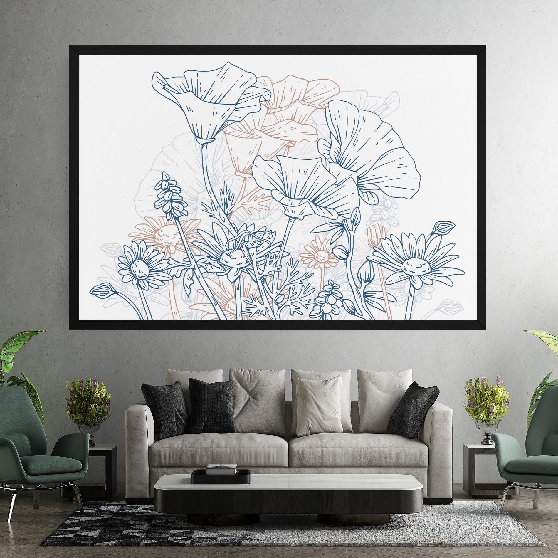 Vászonkép Cream Blue Line mockup 7