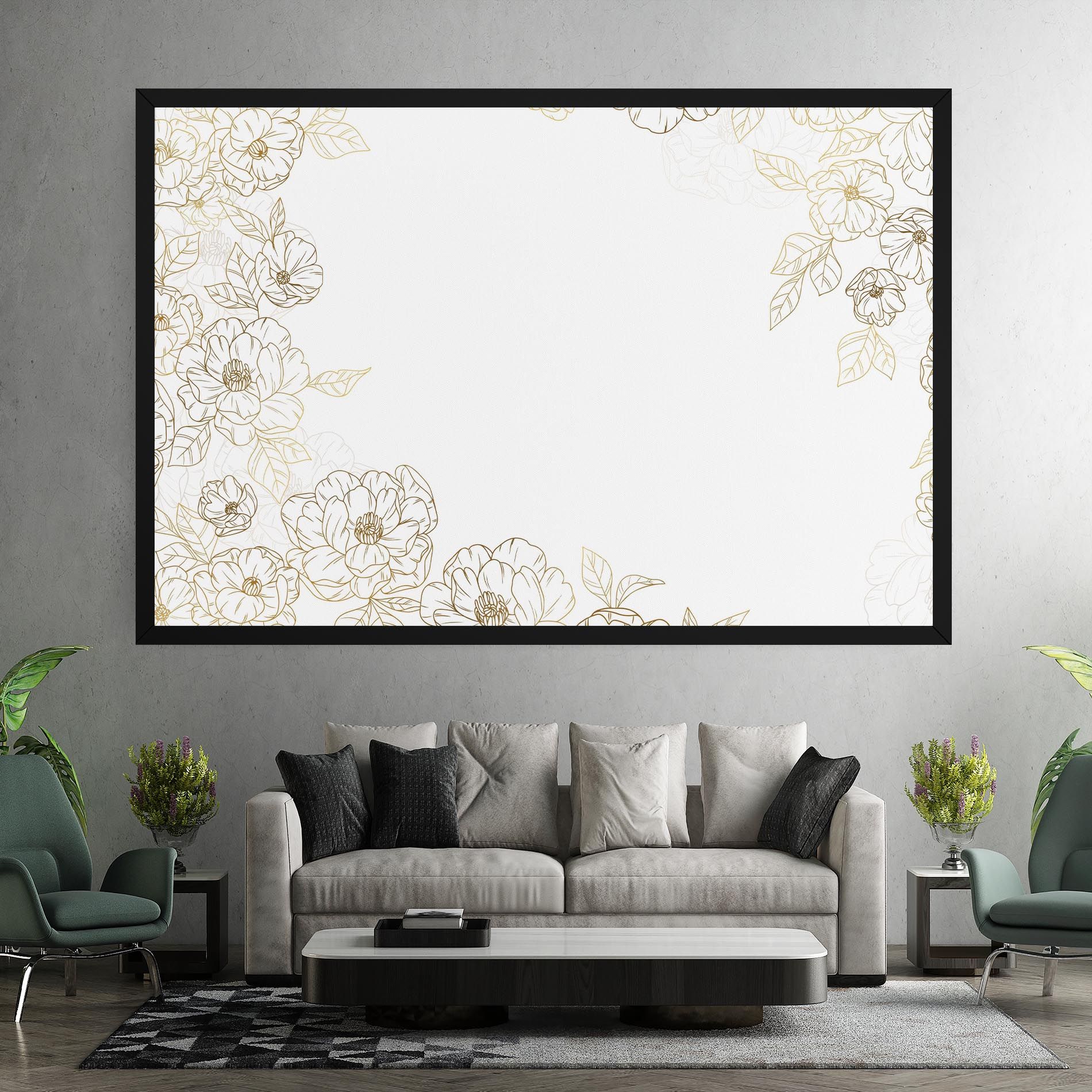 Flower Gold Line mockup 7