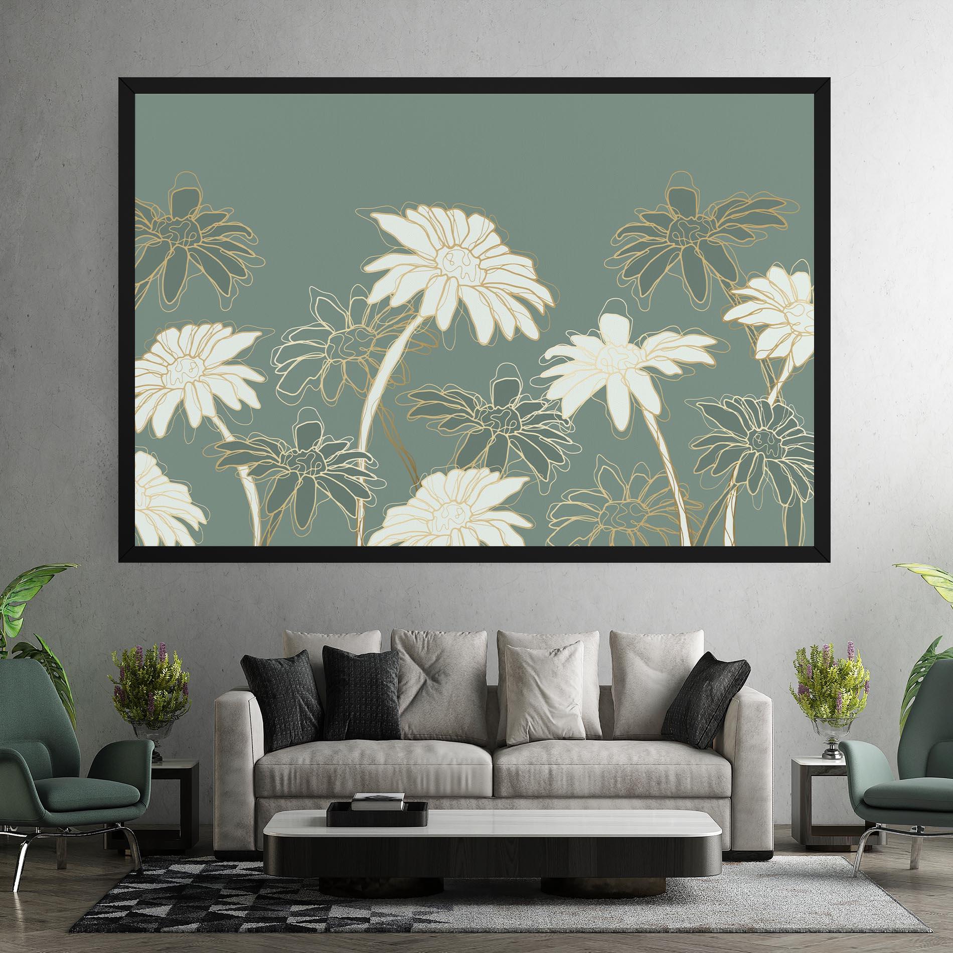 Vászonkép Gold Green Line mockup 7