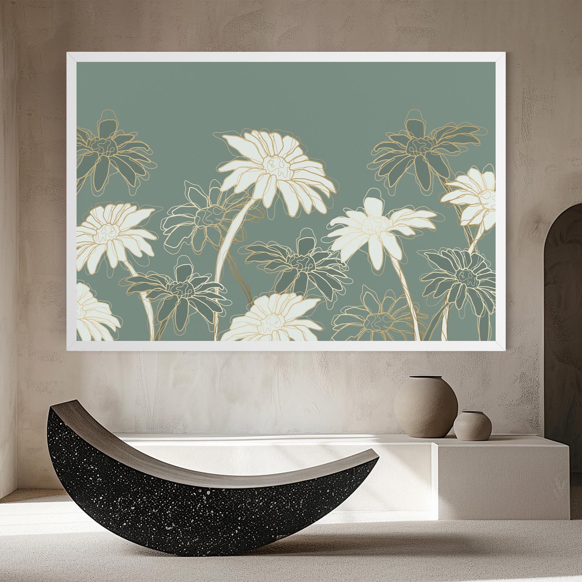 Vászonkép Gold Green Line mockup 8