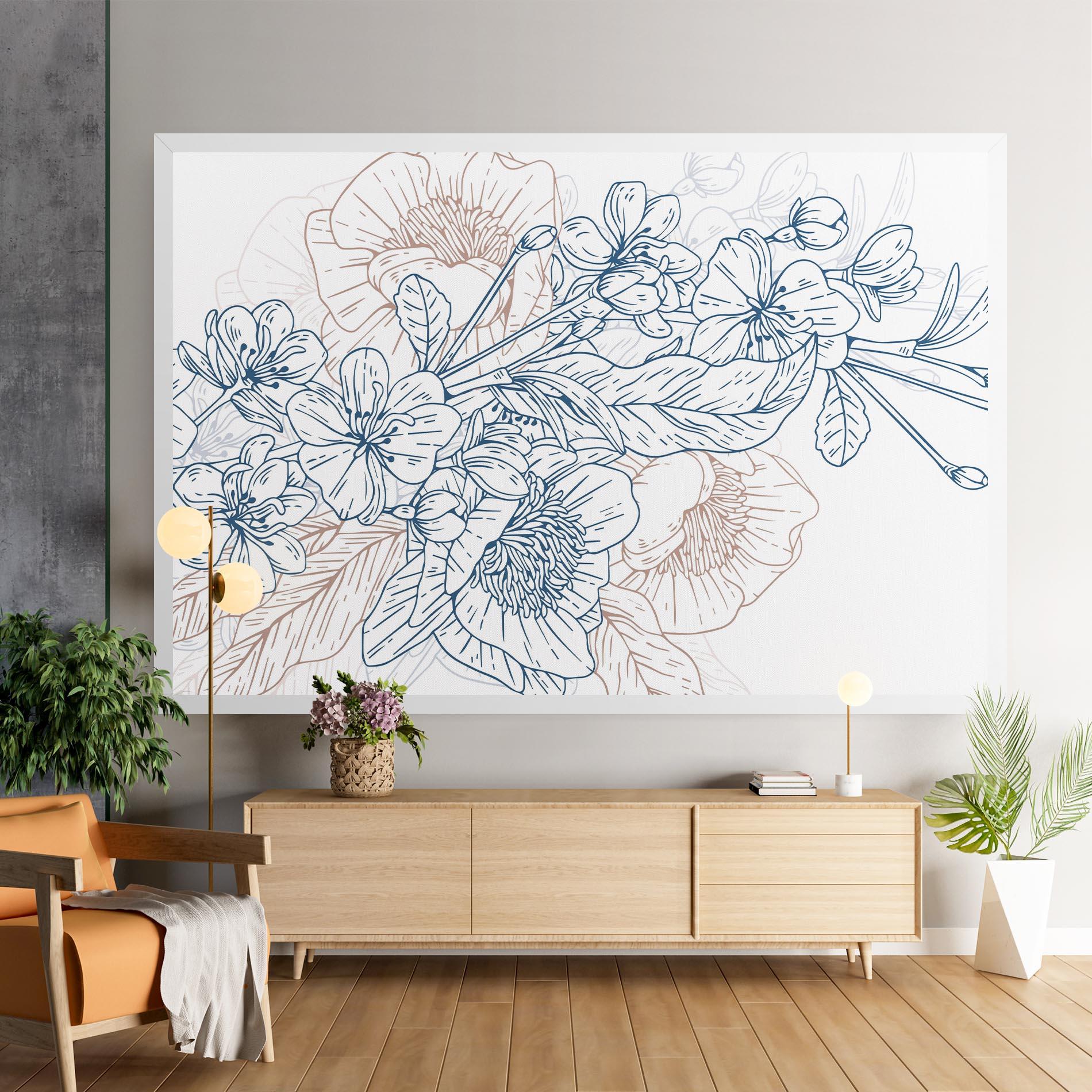 Vászonkép Blue Cream Line mockup 9