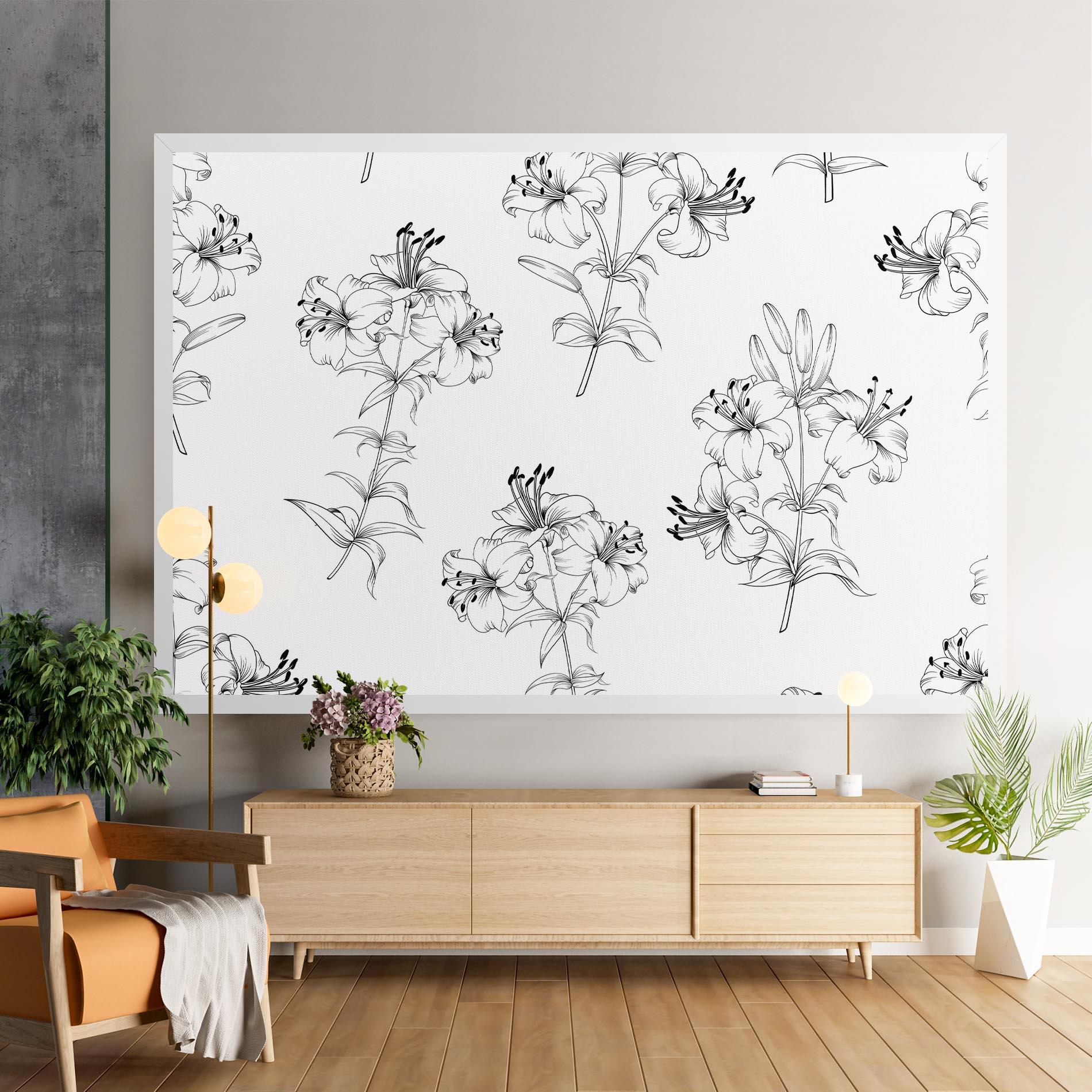 Vászonkép Flower Pattern mockup 9