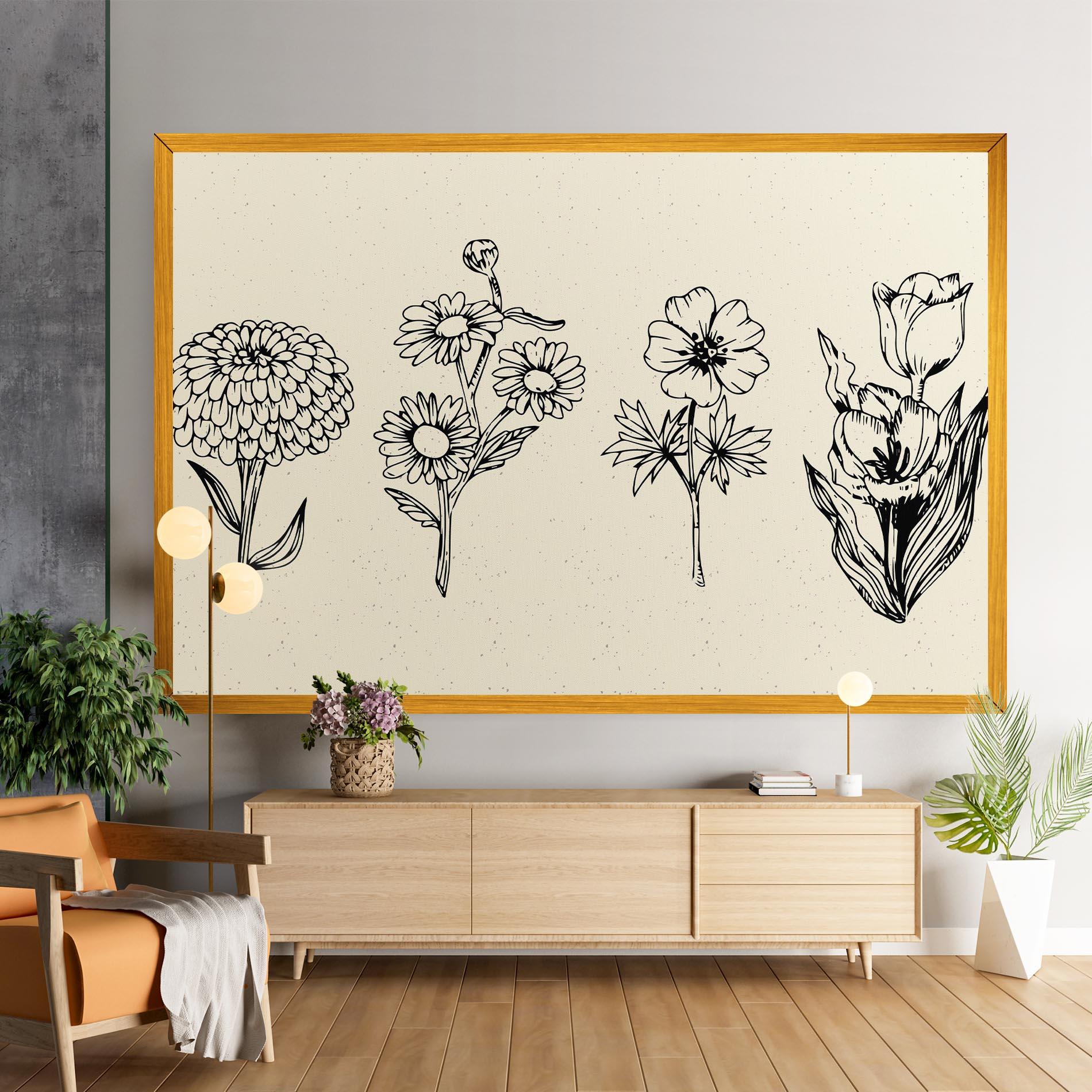 Vászonkép Black Line Cream mockup 9