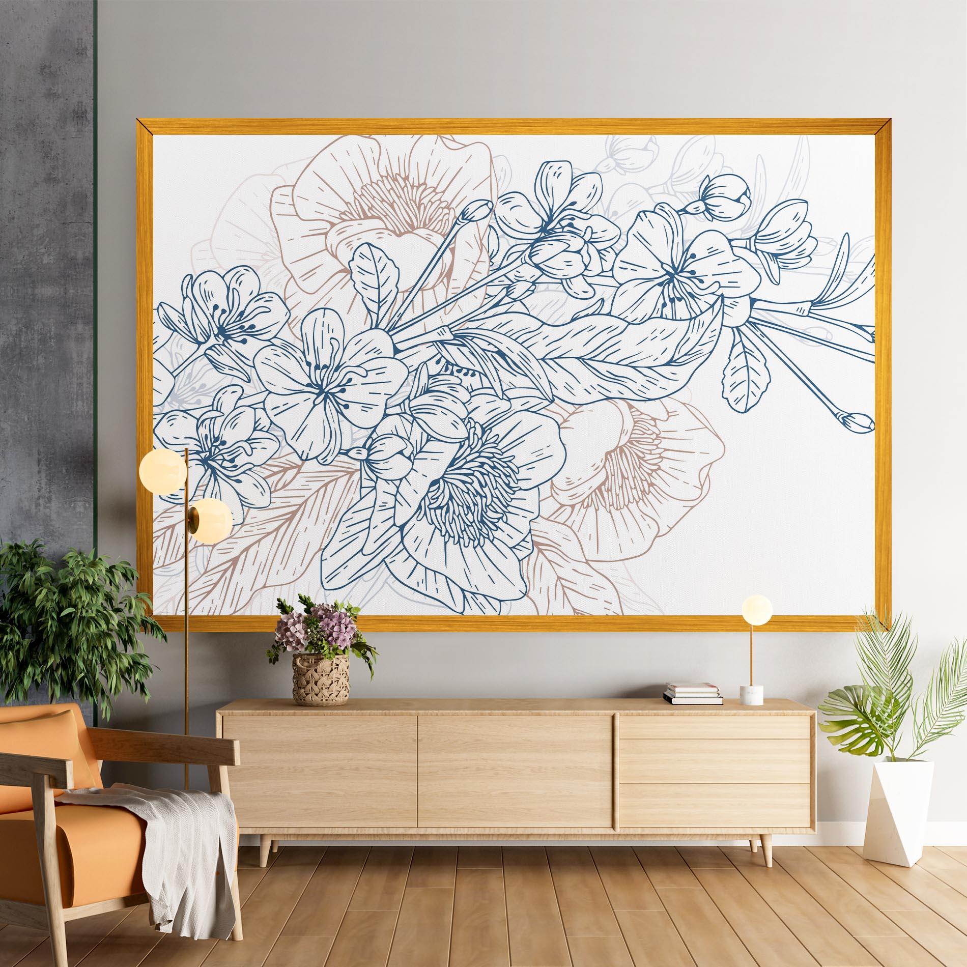 Vászonkép Blue Cream Line mockup 9