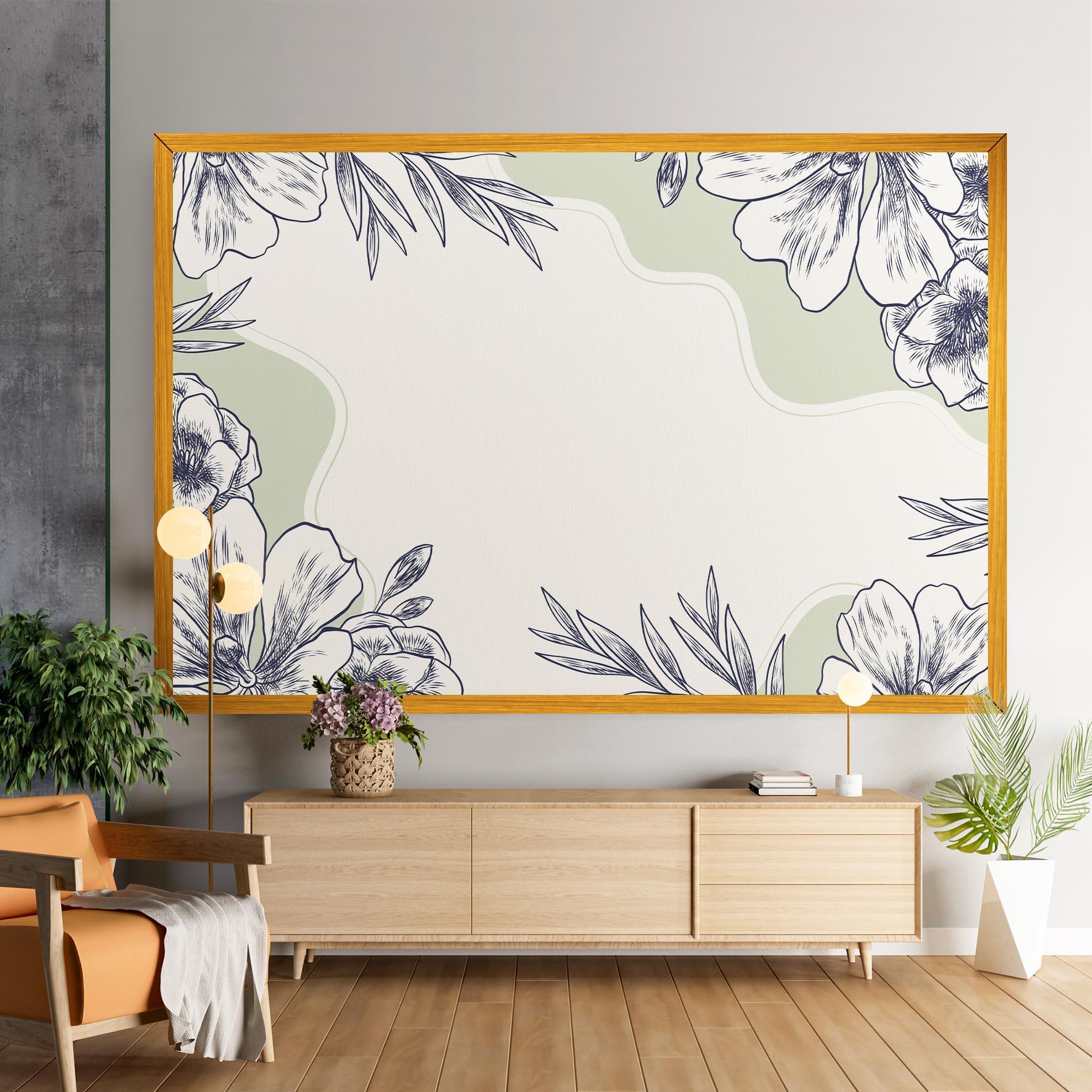 Vászonkép Blue Line Green mockup 9