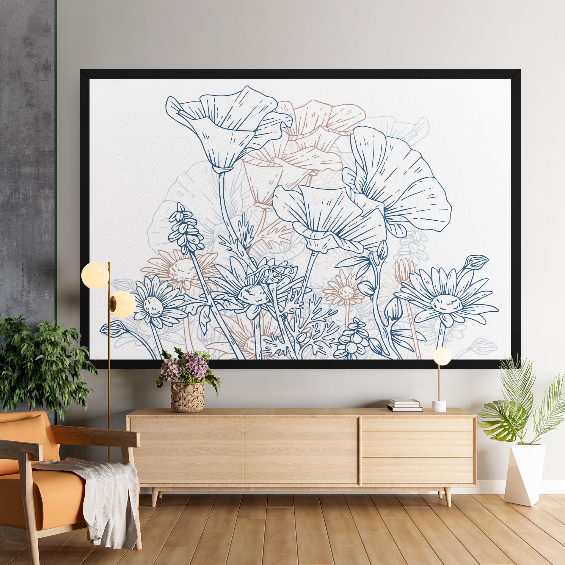 Vászonkép Cream Blue Line mockup 9