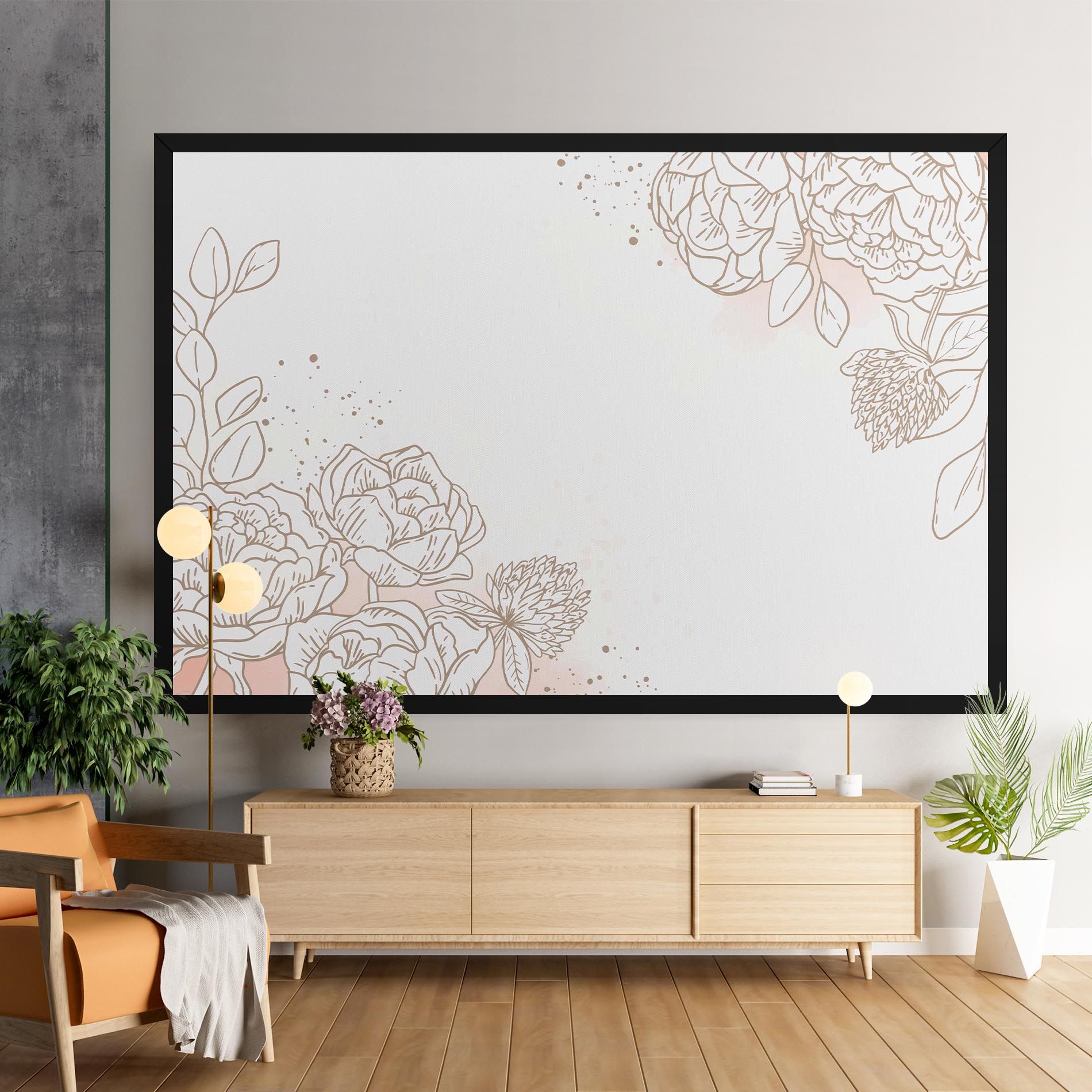 Cream Line Flower mockup 9