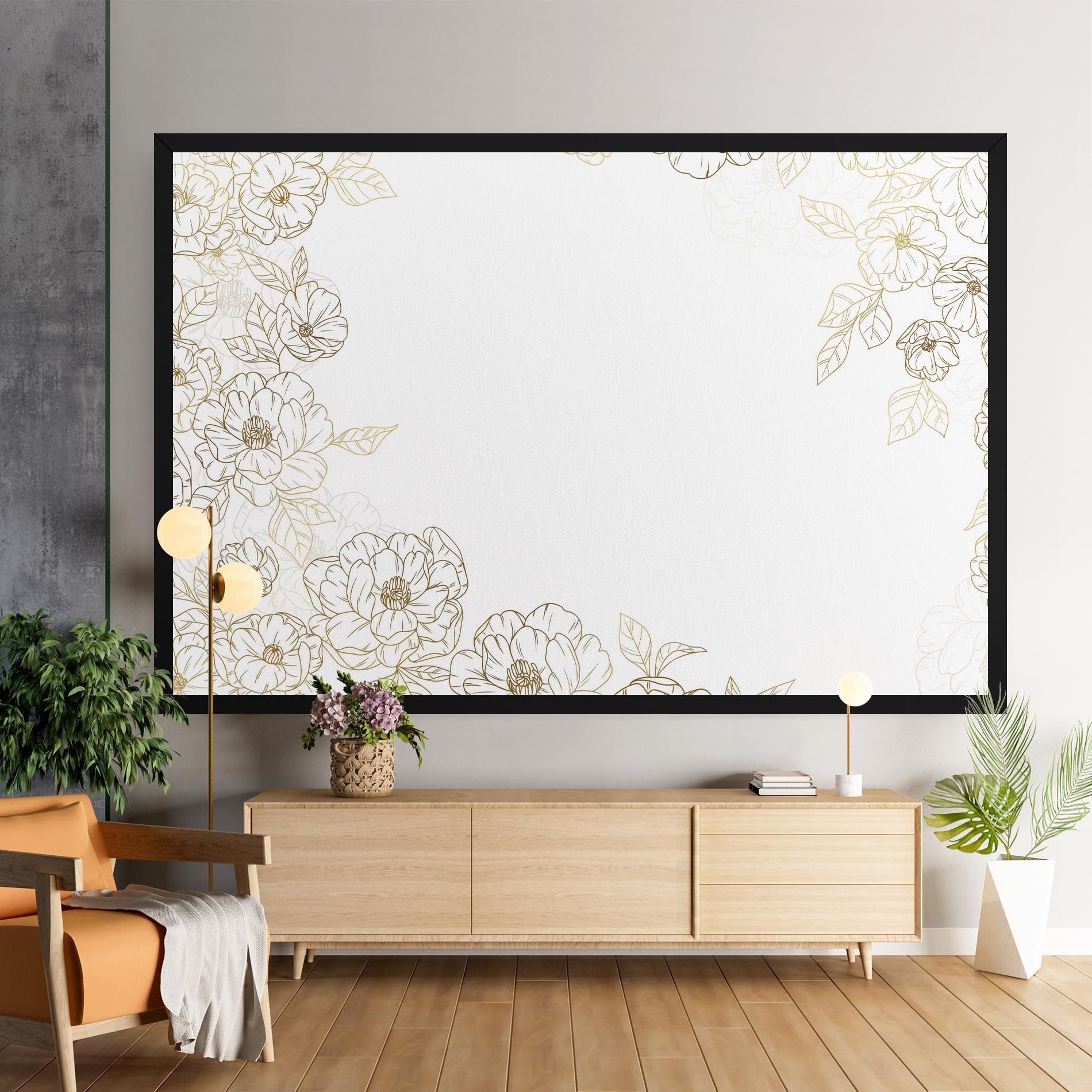 Flower Gold Line mockup 9