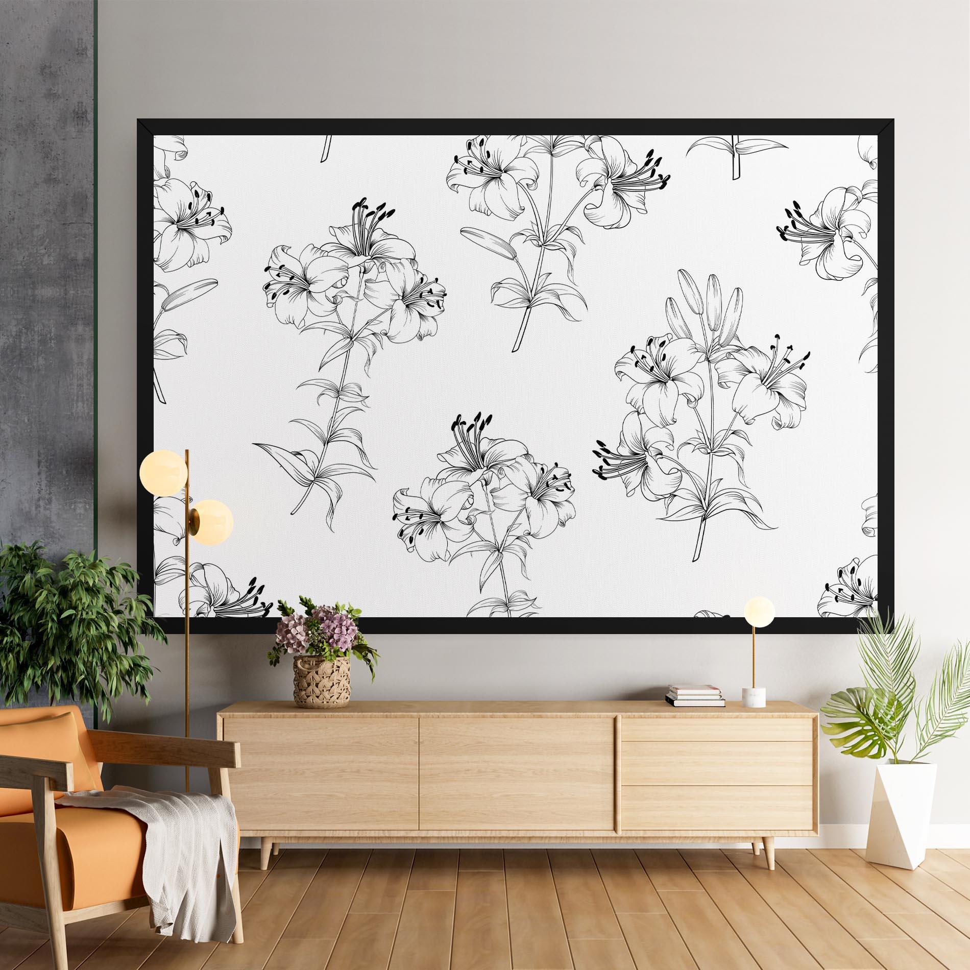 Vászonkép Flower Pattern mockup 9