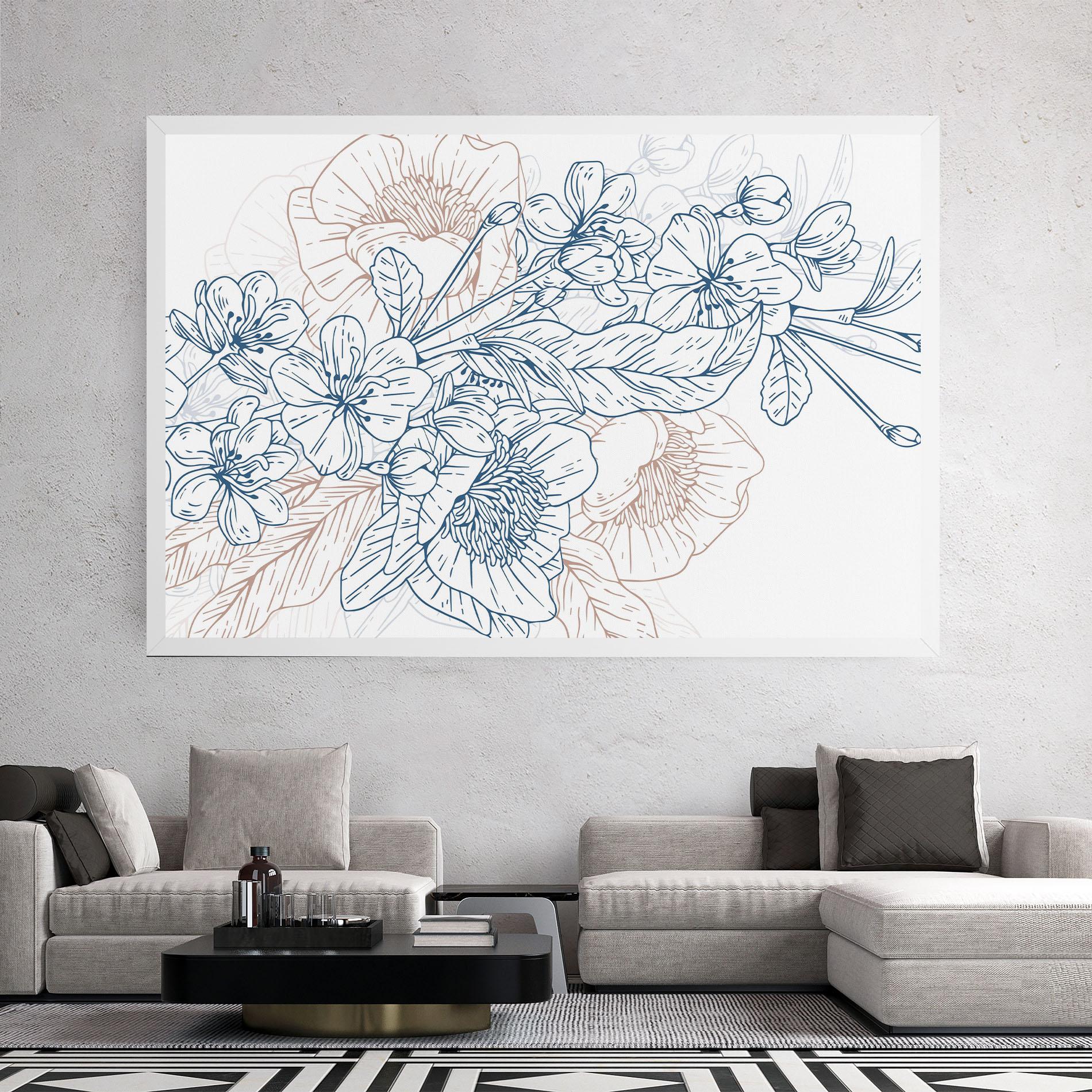 Vászonkép Blue Cream Line mockup 2