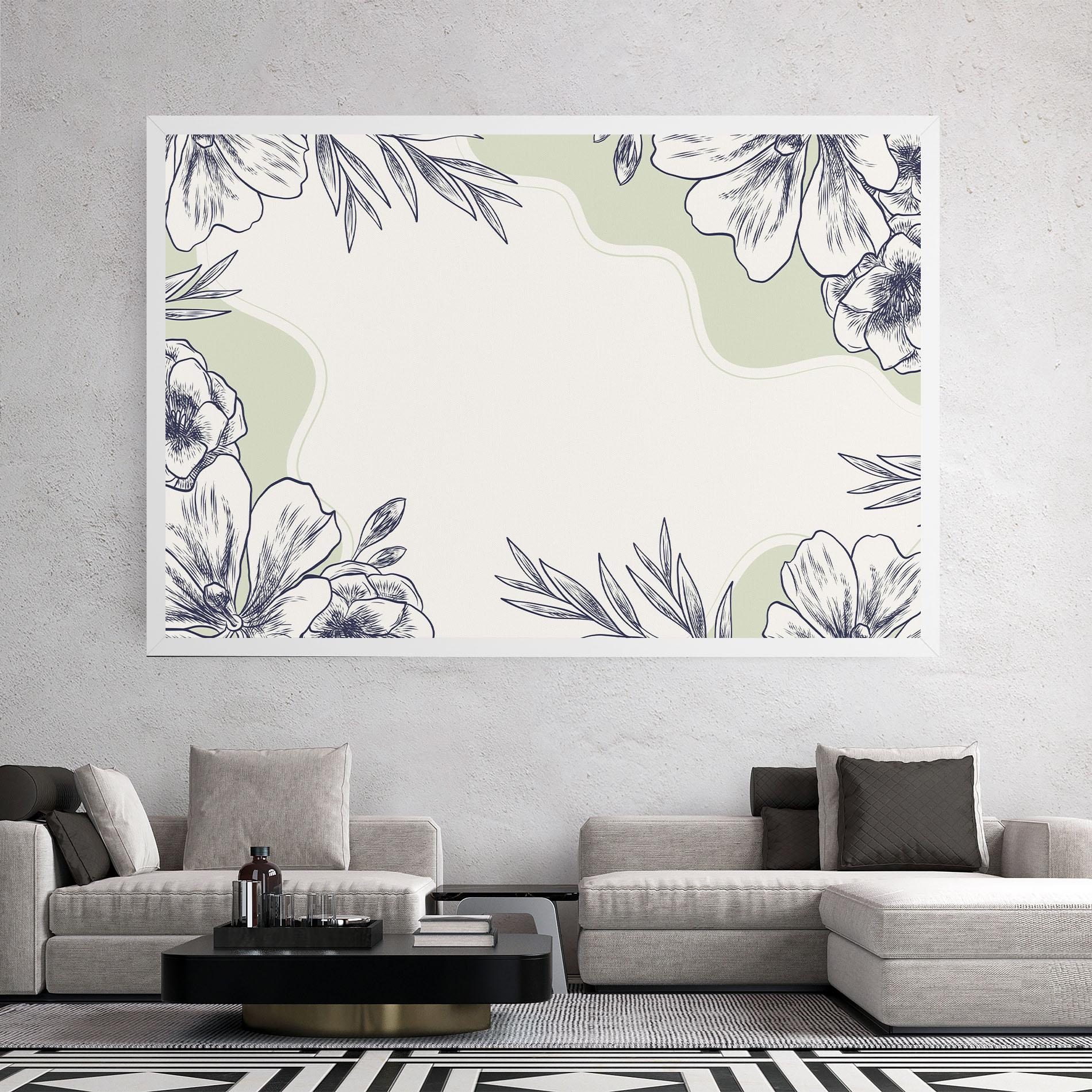 Vászonkép Blue Line Green mockup 2