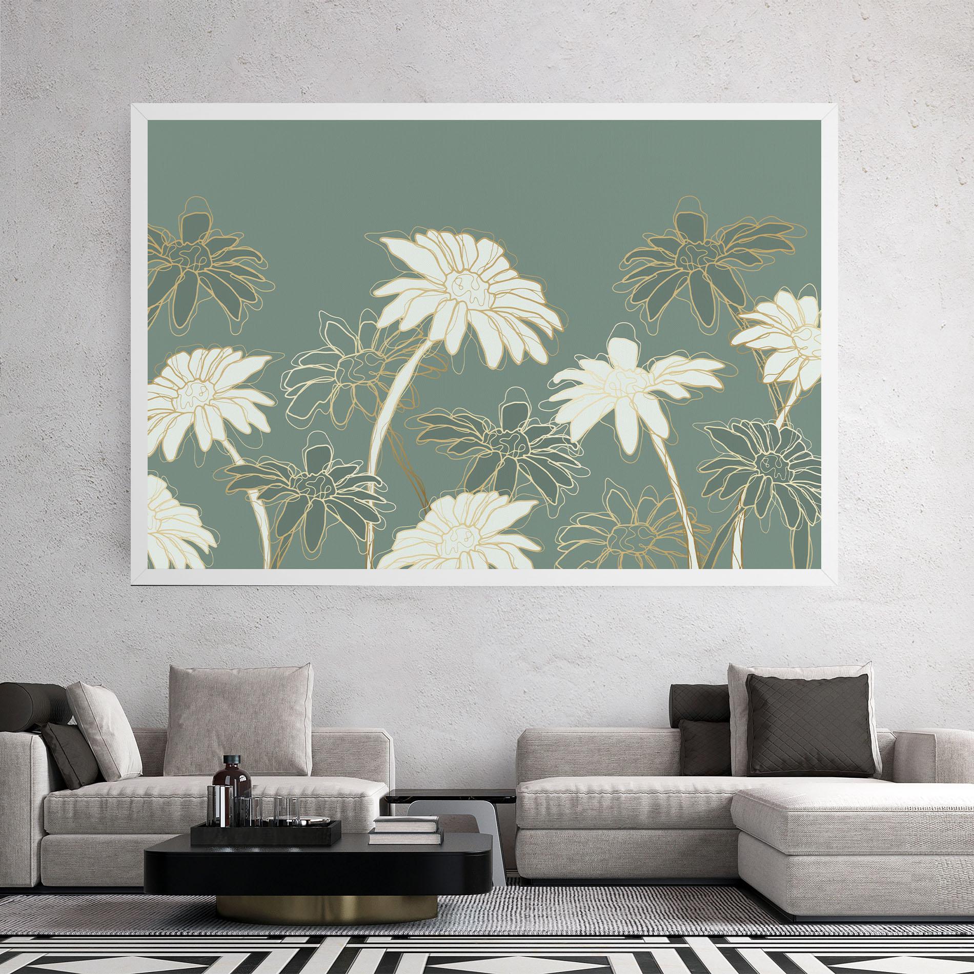 Vászonkép Gold Green Line mockup 2