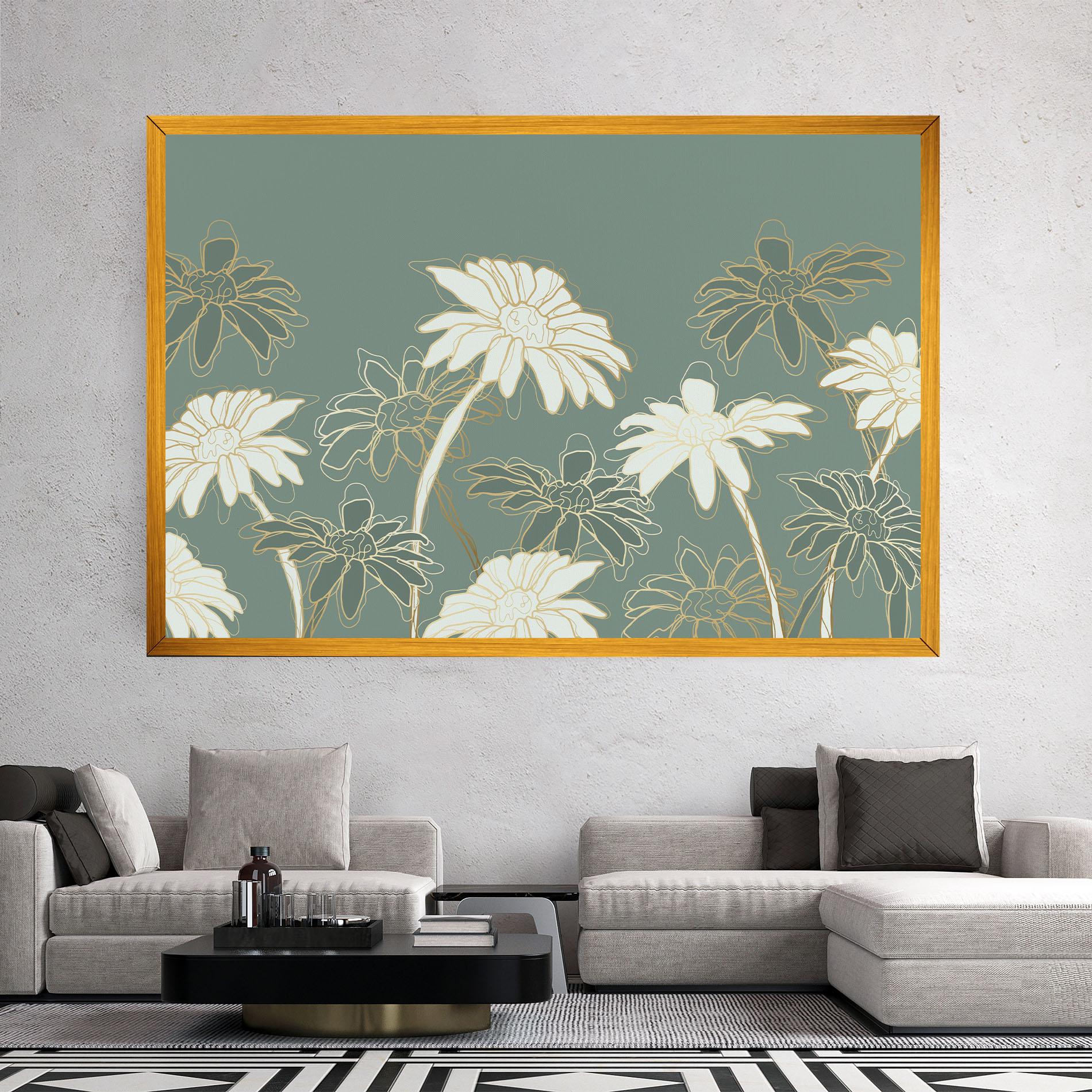 Vászonkép Gold Green Line mockup 2