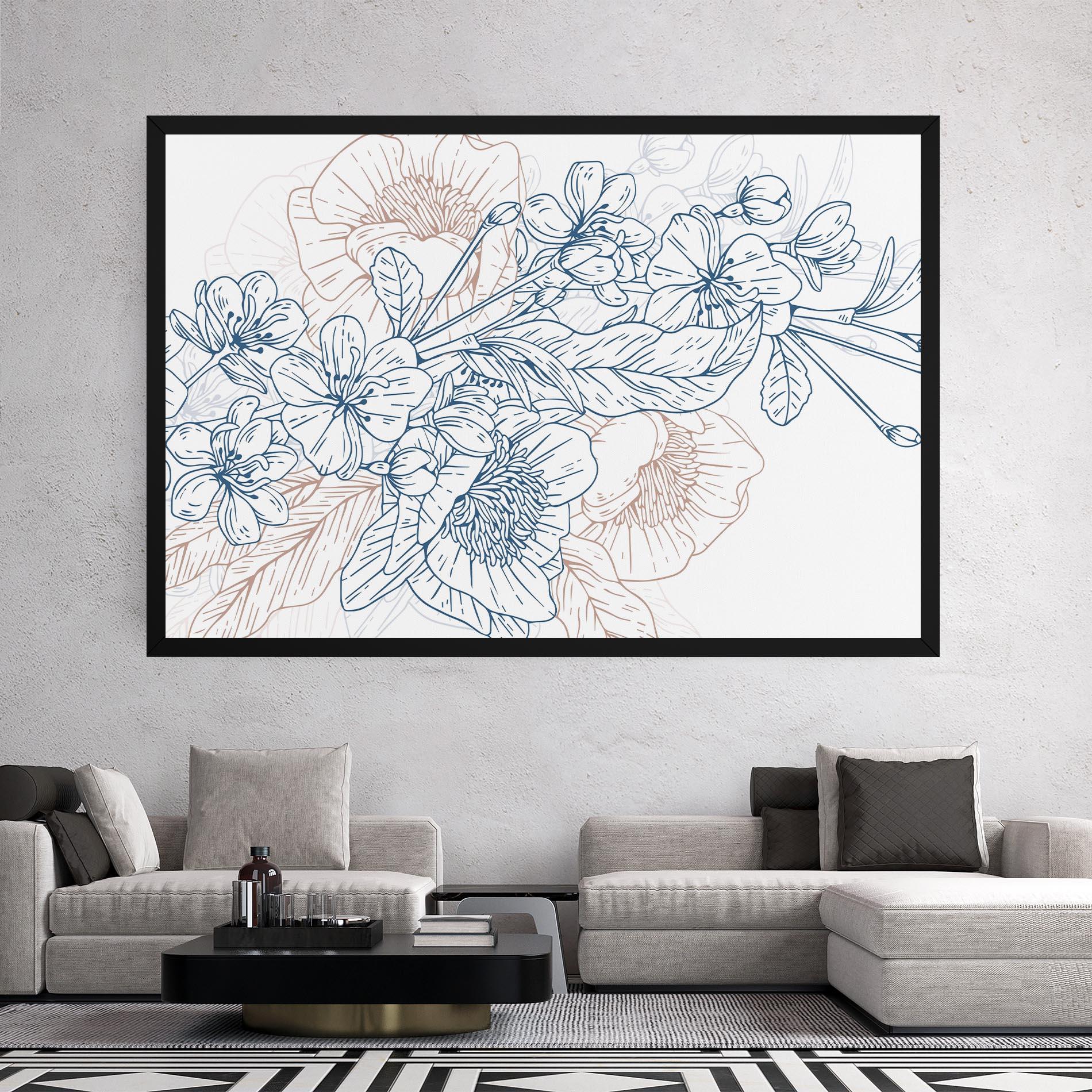 Vászonkép Blue Cream Line mockup 2