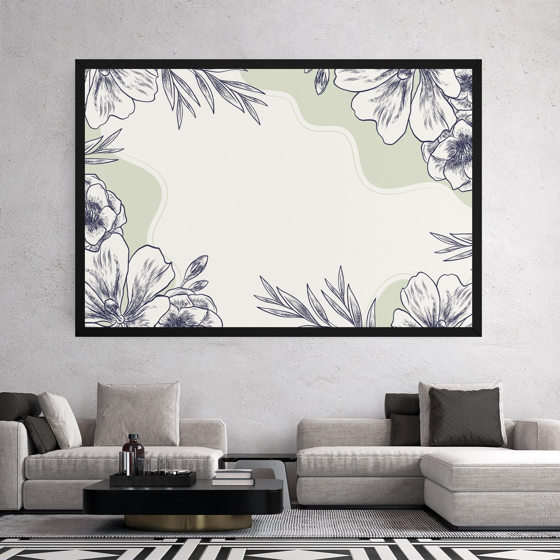 Vászonkép Blue Line Green mockup 2