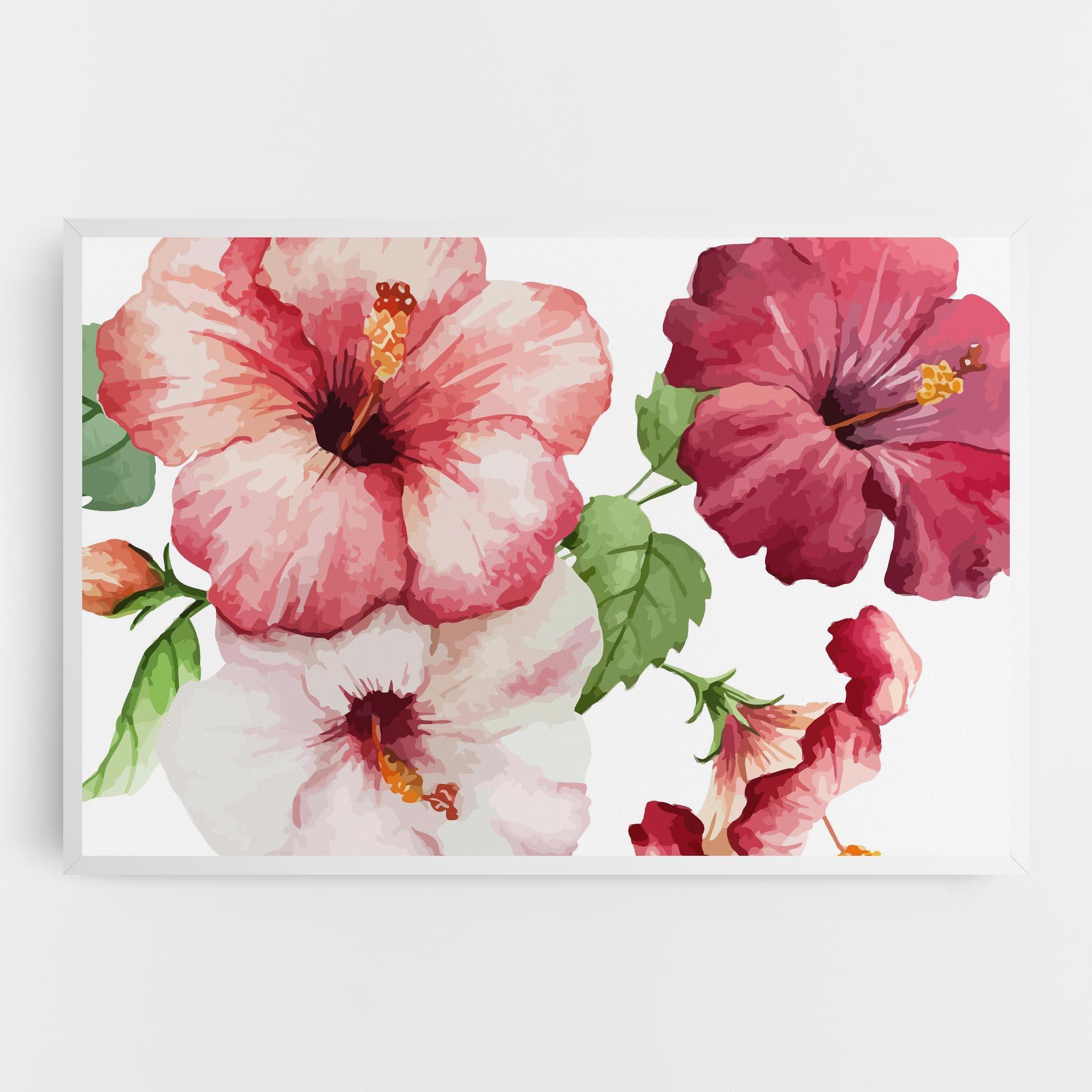Vászonkép Exotic Flower Paint mockup 0