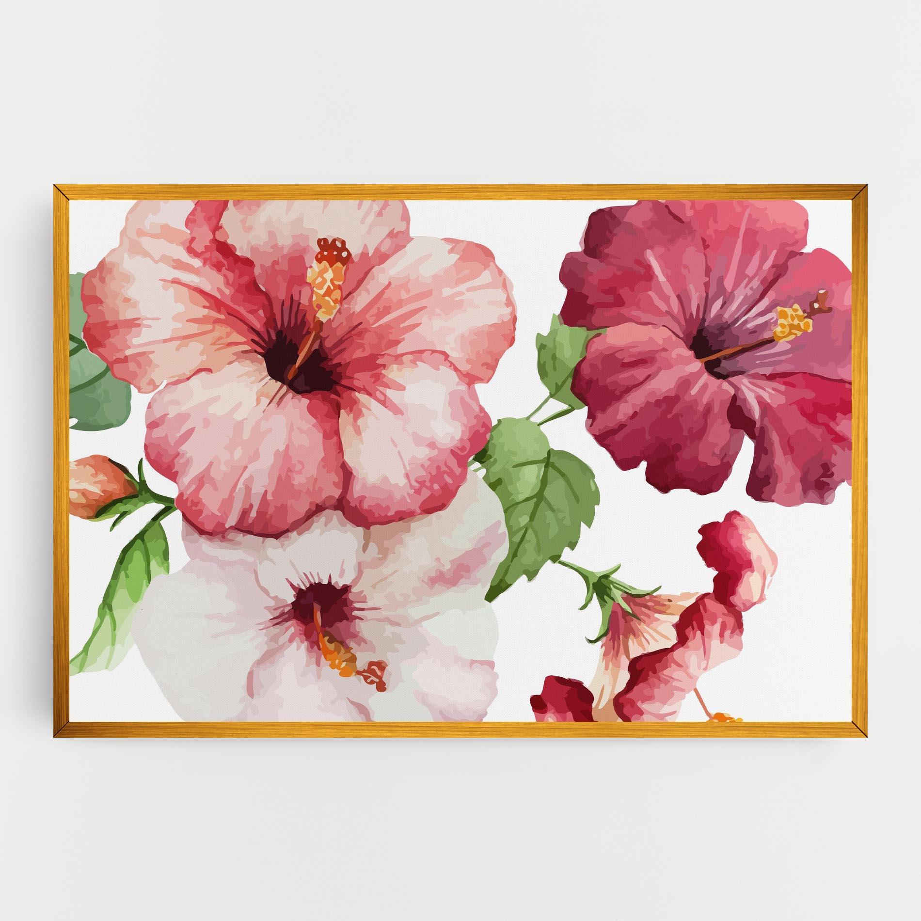 Vászonkép Exotic Flower Paint mockup 0