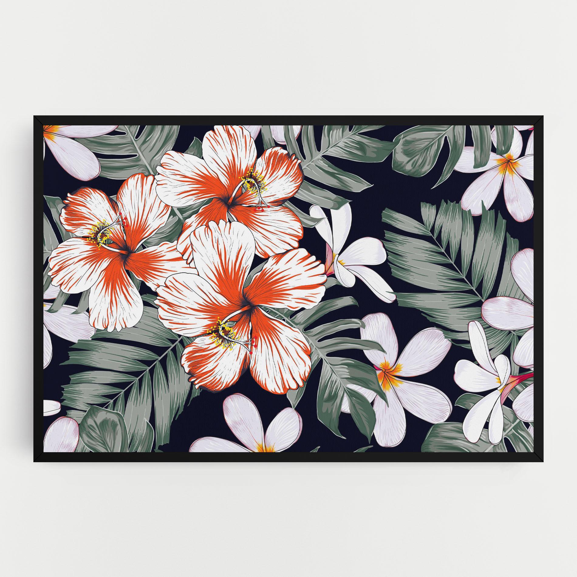 Vászonkép Orange White Exotic mockup 0