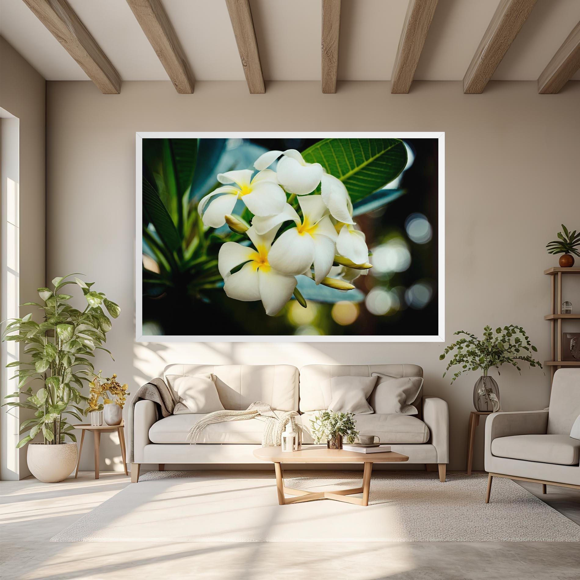 Vászonkép Beautiful White Exotic mockup 6