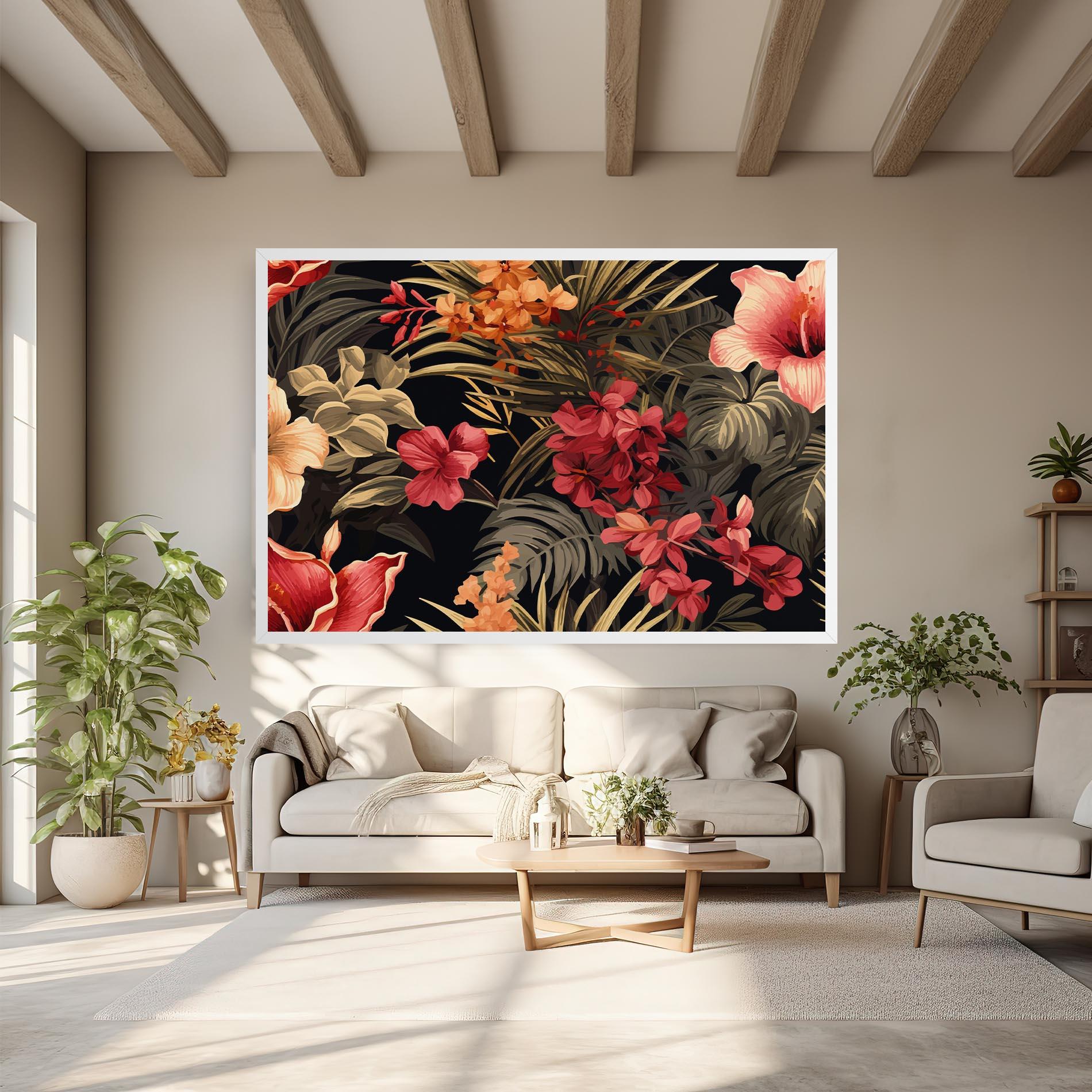 Vászonkép Exotic Flower Plant mockup 6