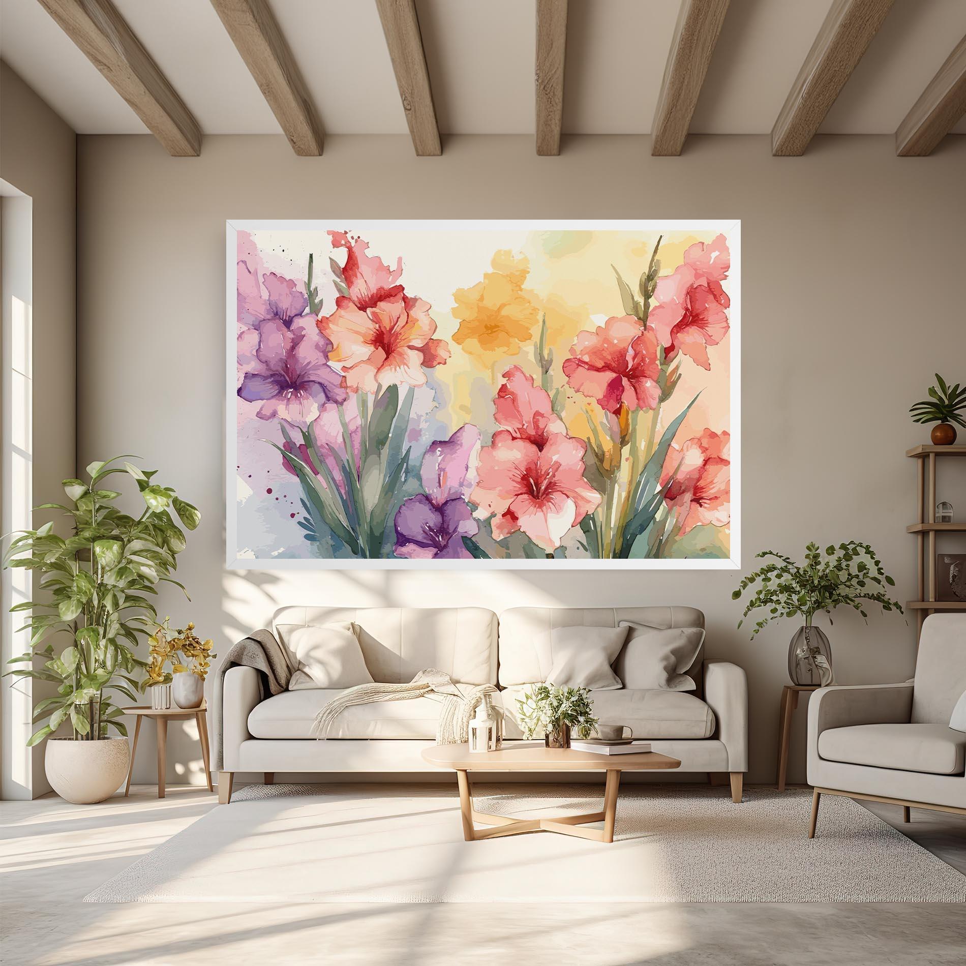 Vászonkép Exotic Watercolor mockup 6