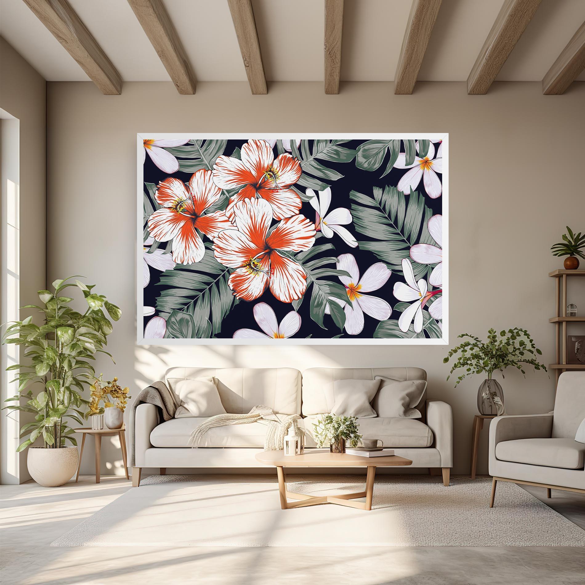 Vászonkép Orange White Exotic mockup 6