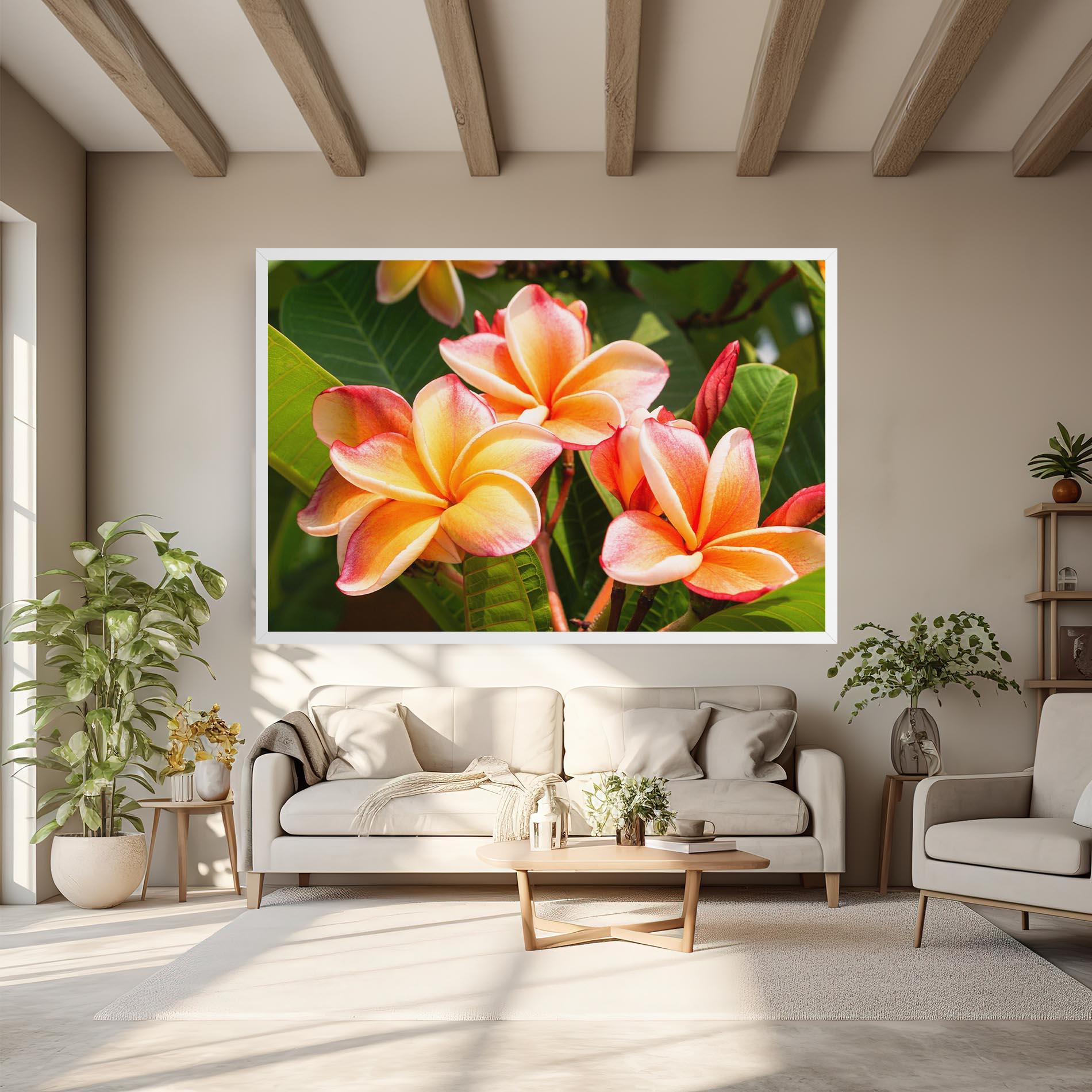Vászonkép Pretty Plumeria mockup 6
