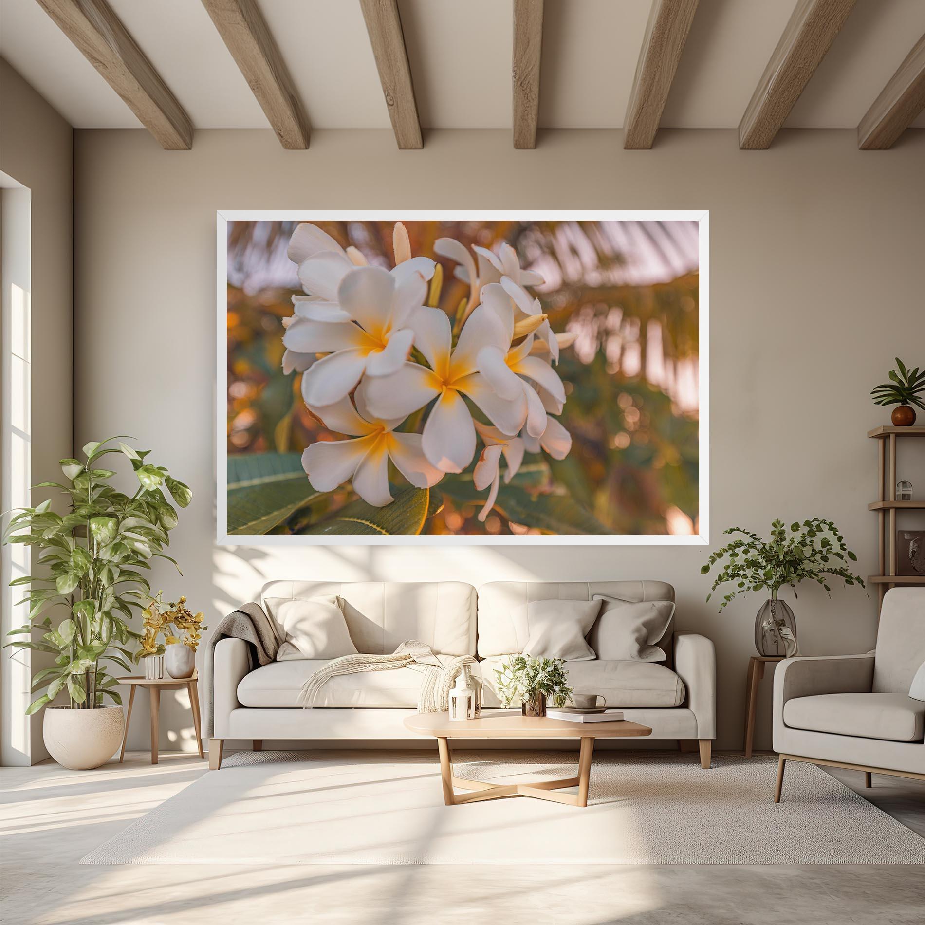 Vászonkép White Plumeria mockup 6